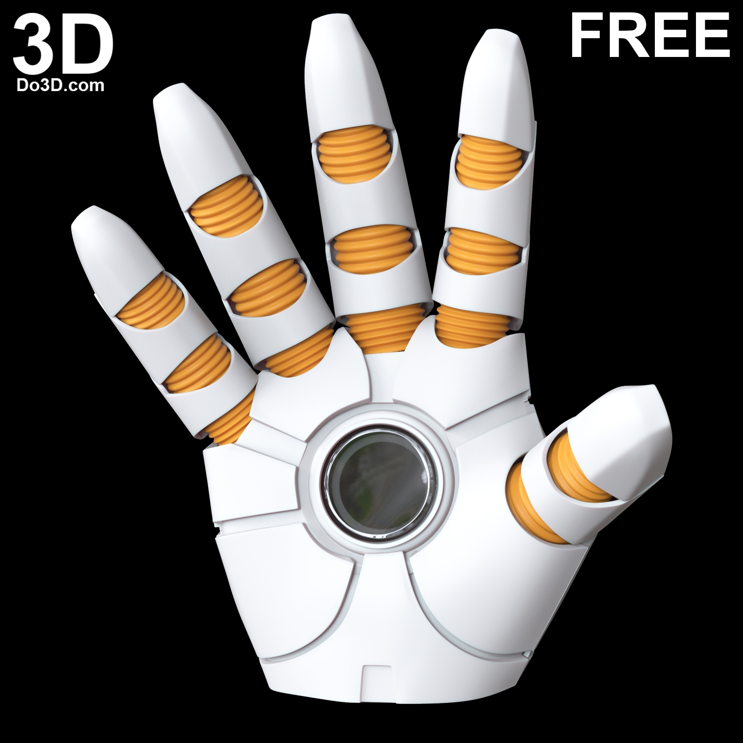 FREE 3D Printable Model High Poly Iron Man Hand Glove Compatible 