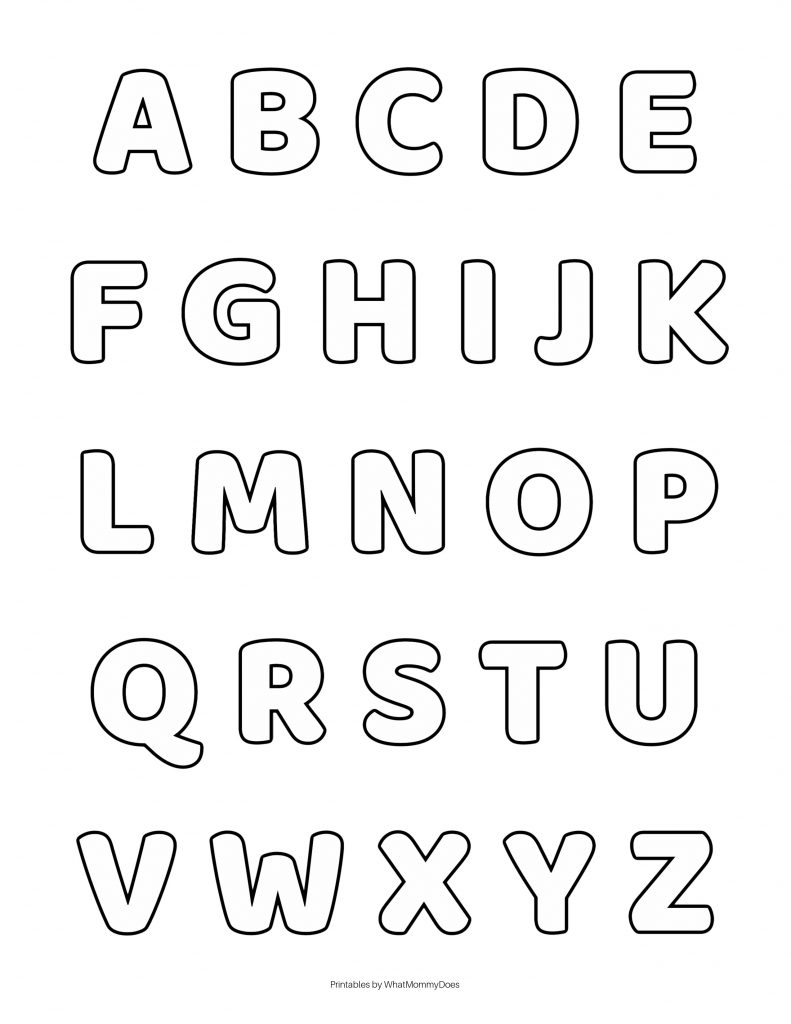 Free Printable Upper Case Alphabet Template