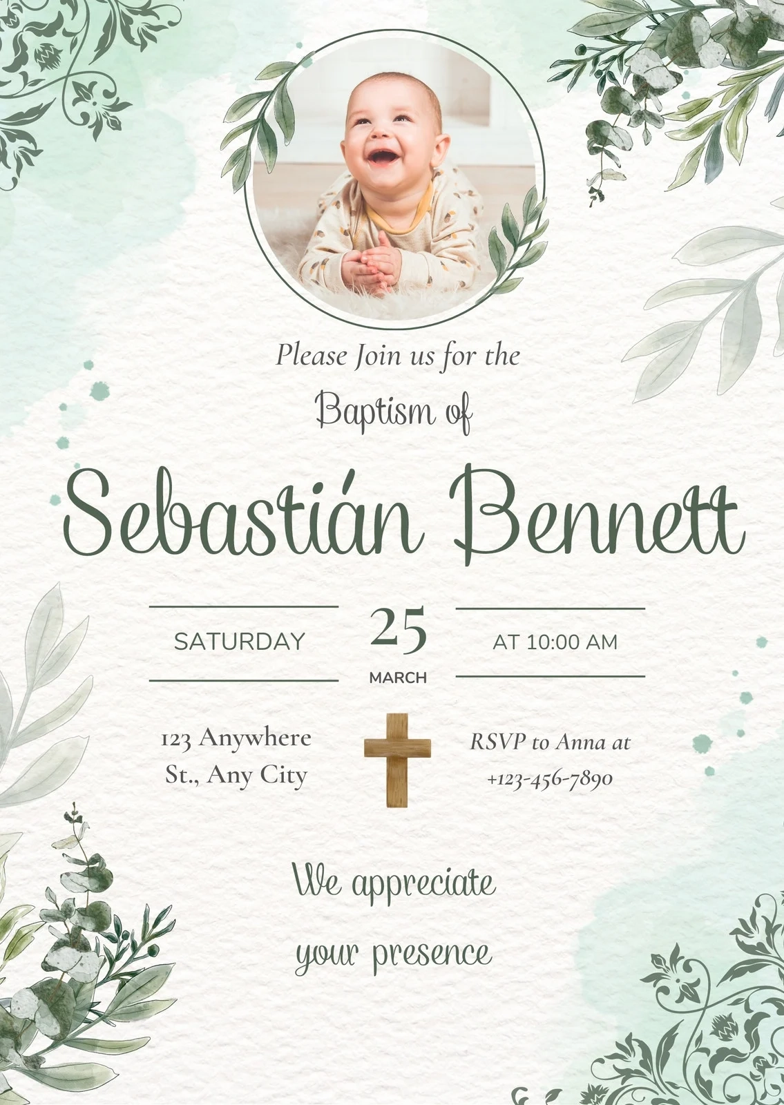 Free And Customizable Baptism Templates Canva