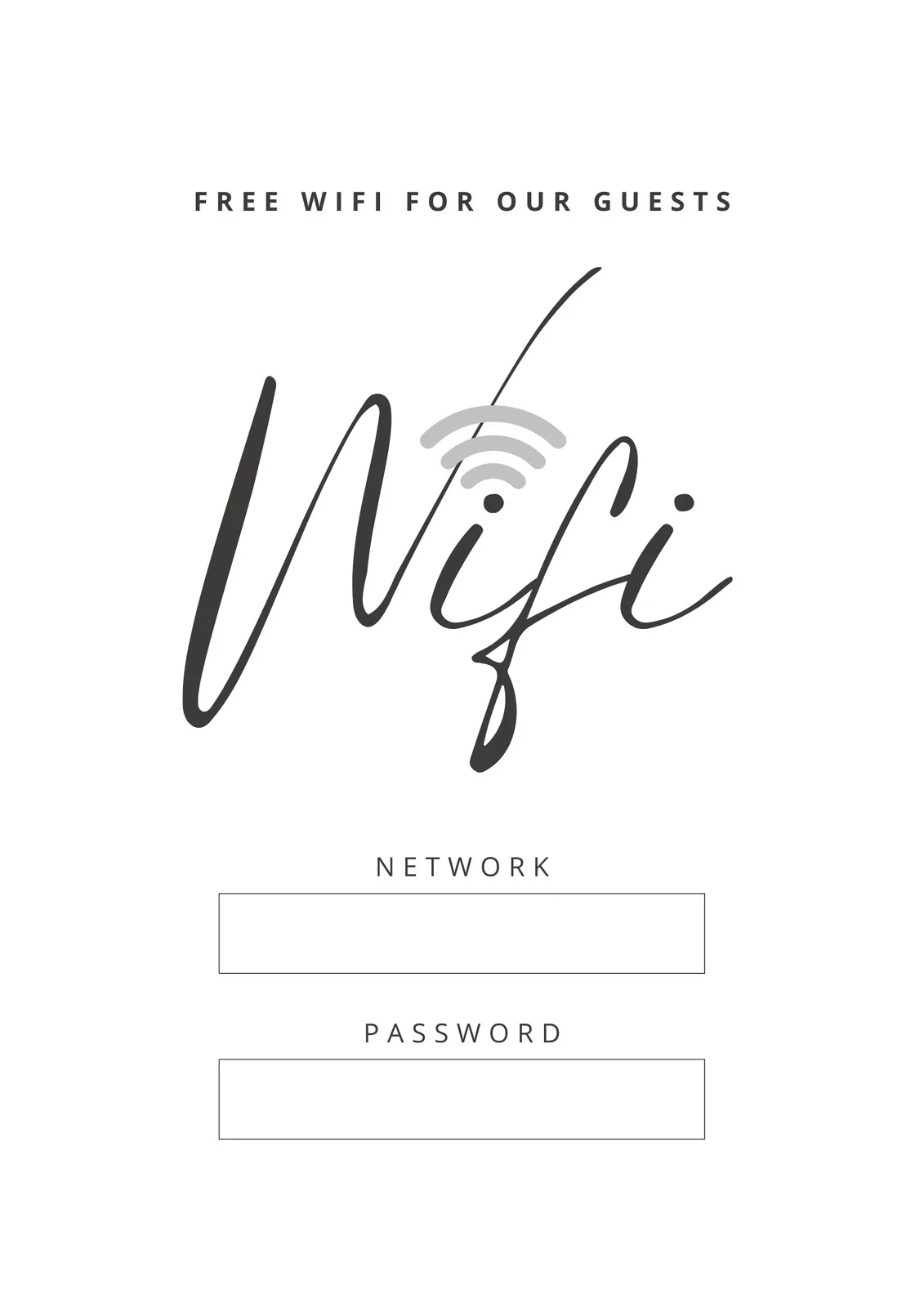 Free Printable Template Wifi Sign Free Printable Template Wifi Sign