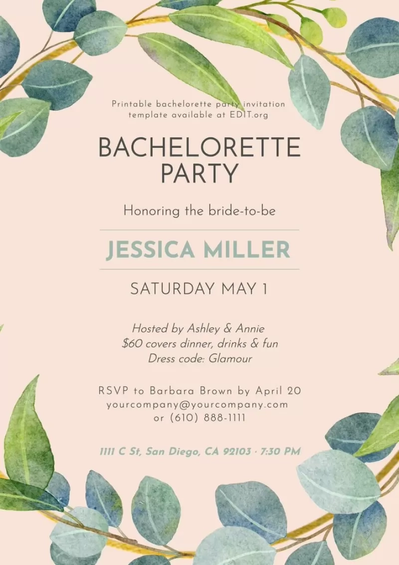 Free Printable Bachelorette Invitations Templates Free Printable Bachelorette Invitations Templates