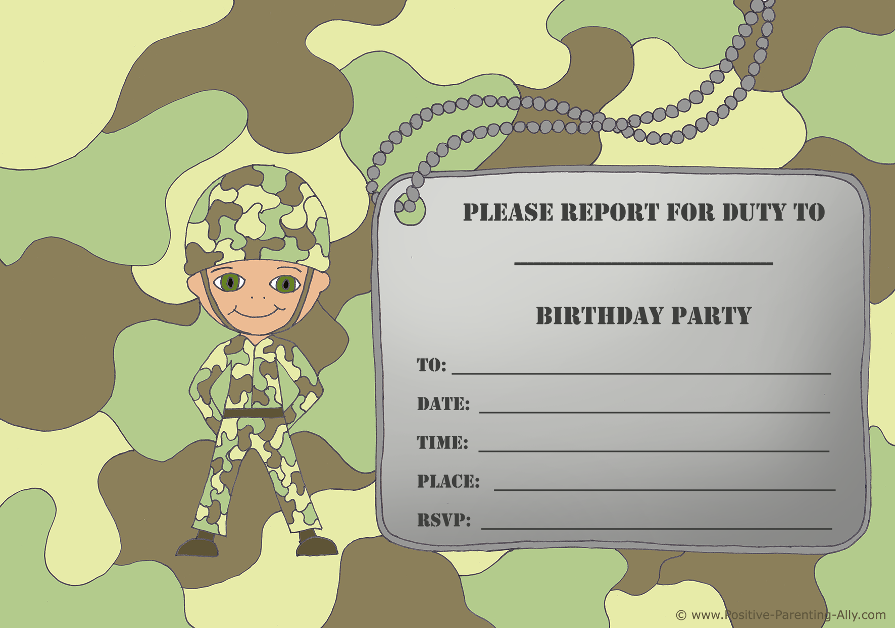 Free Birthday Invitations To Print For Kids Choose Your Theme