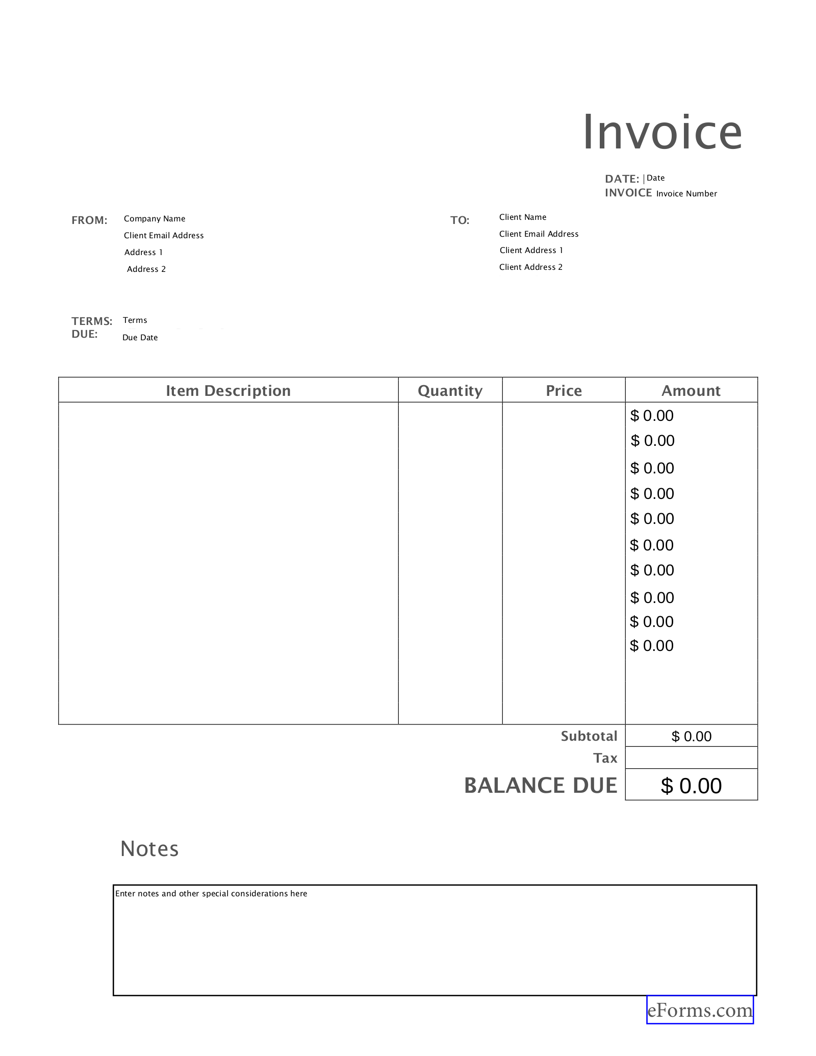 Printable Invoice Templates Free Printable Invoice Templates Free
