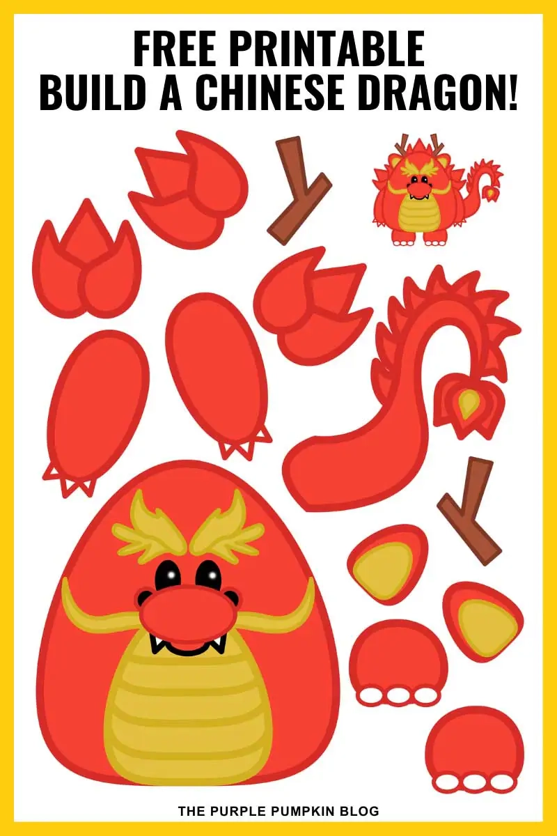 Free Printable Chinese New Year Dragon Template