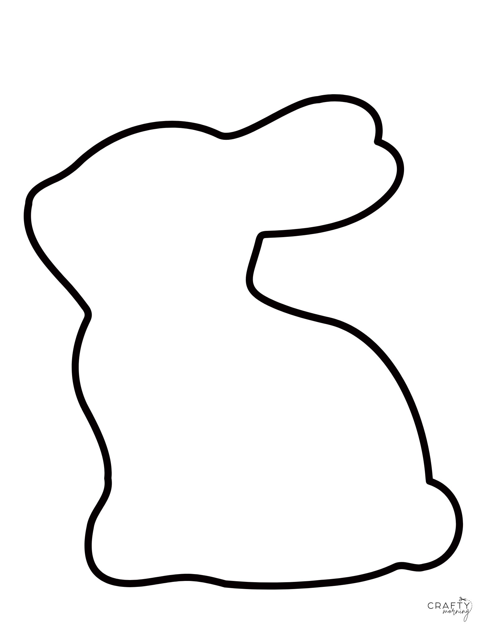 Free Bunny Outlines Printable Templates Crafty Morning