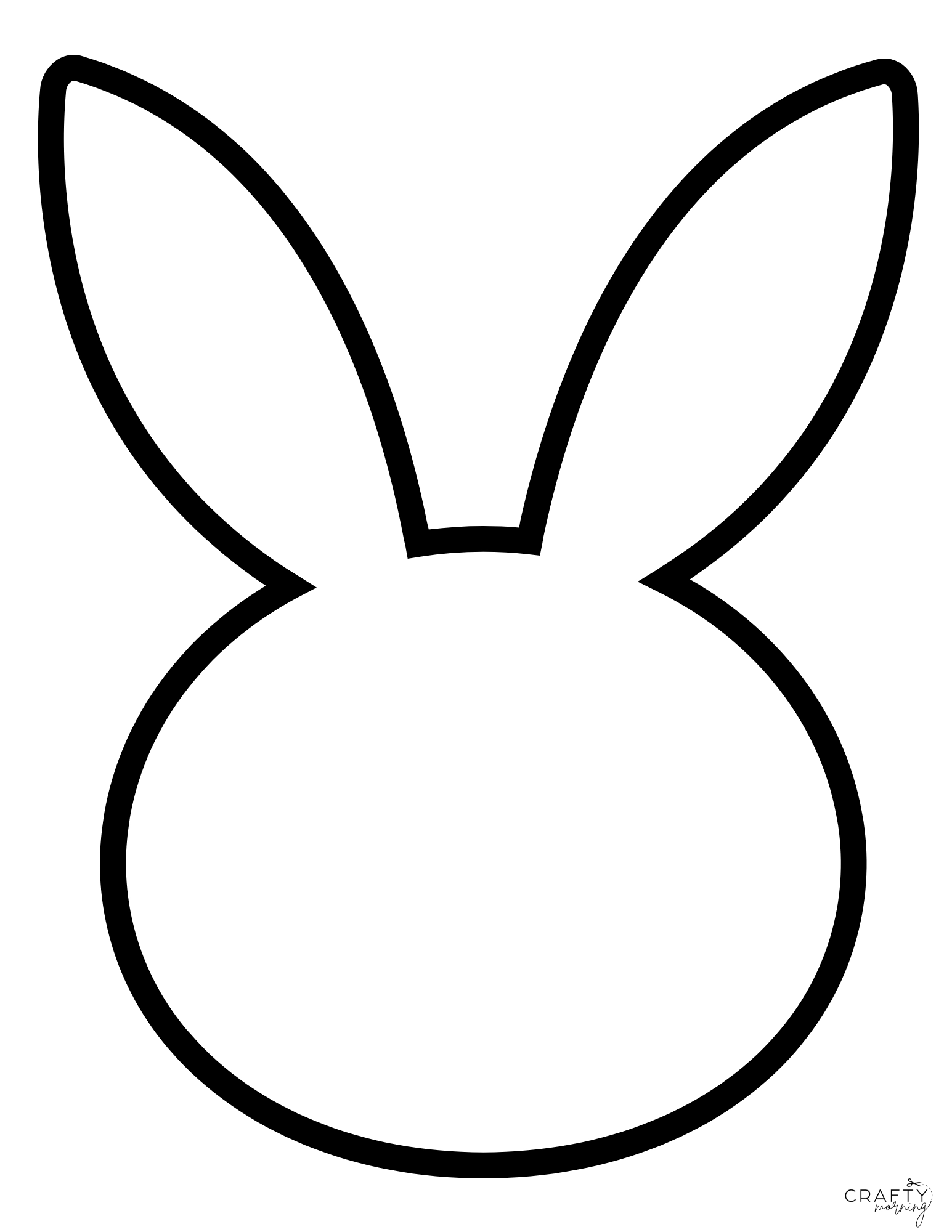 Free Bunny Outlines Printable Templates Crafty Morning