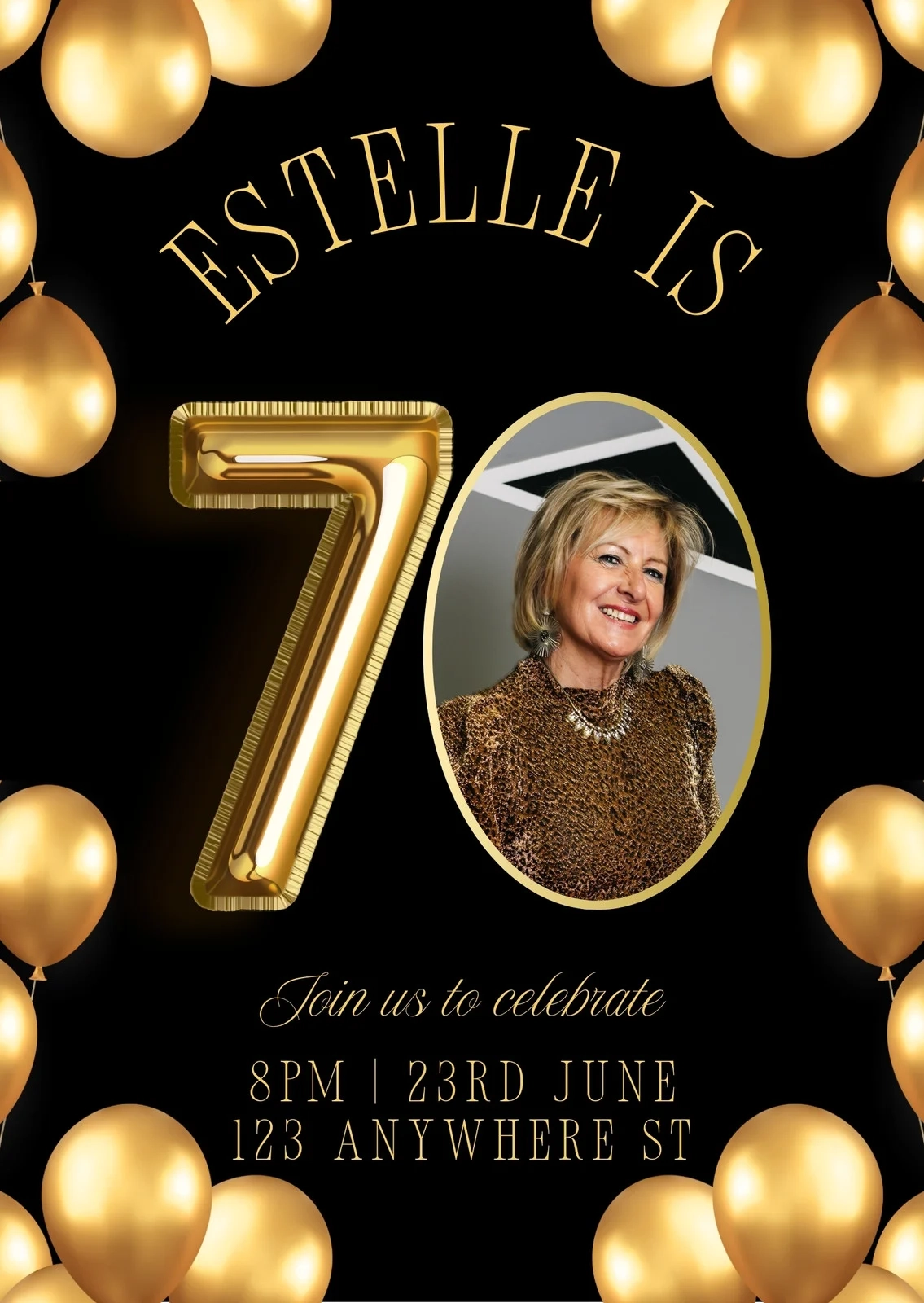 Free Custom Printable 70th Birthday Invitation Templates Canva Free Custom Printable 70th Birthday Invitation Templates Canva