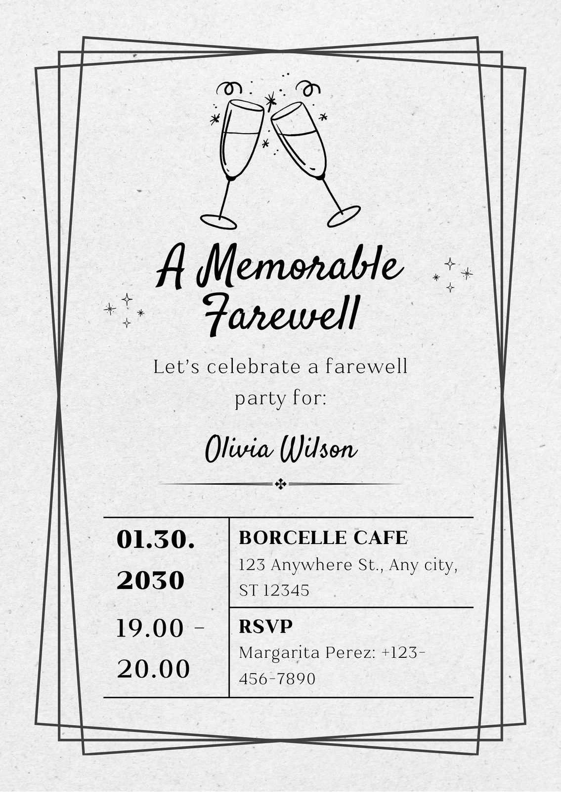 Free Printable Farewell Invitation Templates