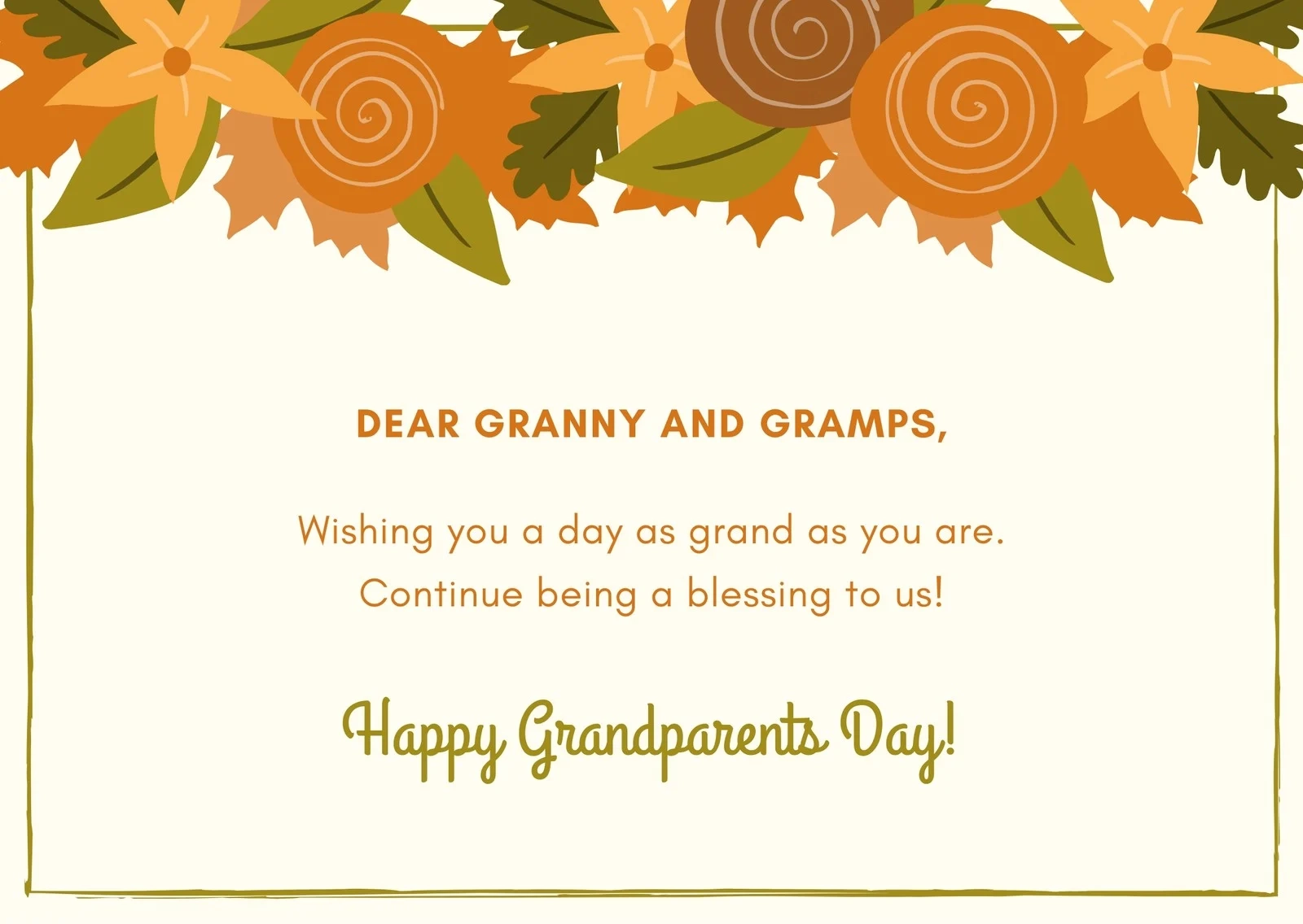Free Custom Printable Grandparents Day Card Templates Canva Free Custom Printable Grandparents Day Card Templates Canva