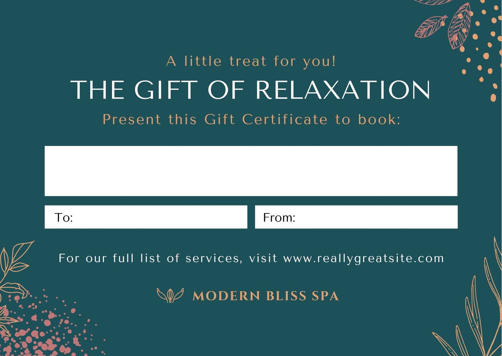 Editable Free Printable Massage Voucher Template Editable Free Printable Massage Voucher Template