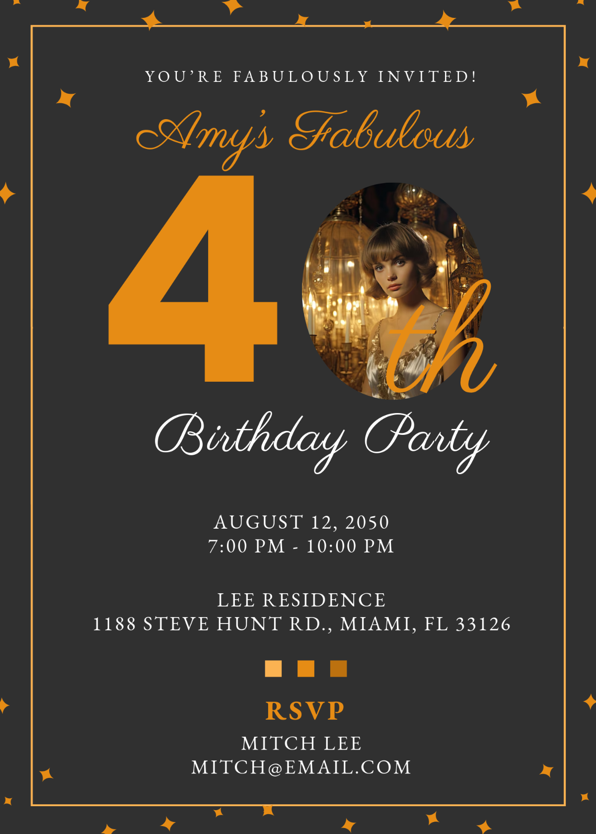 Free Editable Fabulous 40th Birthday Invitation Template To Edit Free Editable Fabulous 40th Birthday Invitation Template To Edit
