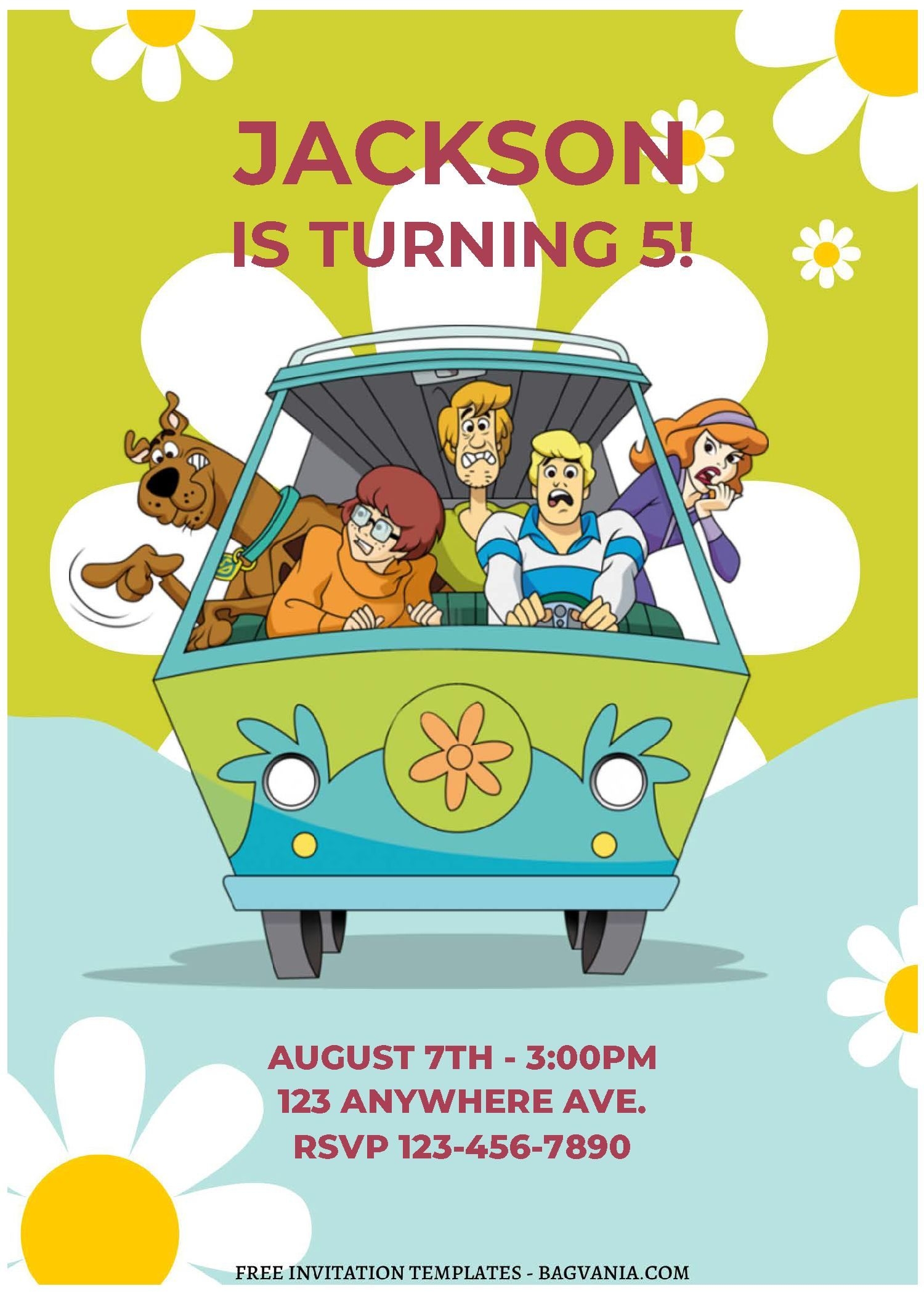 Free Editable PDF Lovely Scooby Doo amp Friends Birthday Invitation Free Editable PDF Lovely Scooby Doo amp Friends Birthday Invitation