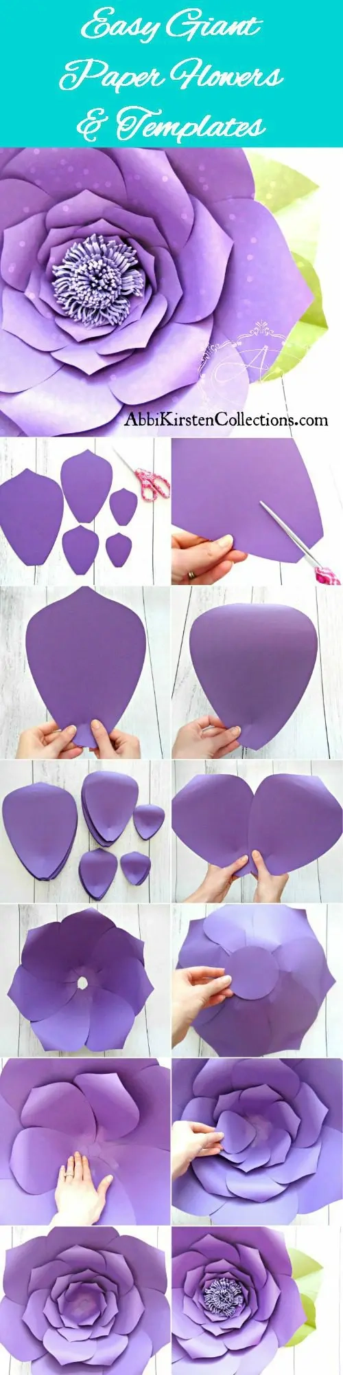 Free Flower Template How To Make Large Paper Flowers Free Flower Template How To Make Large Paper Flowers
