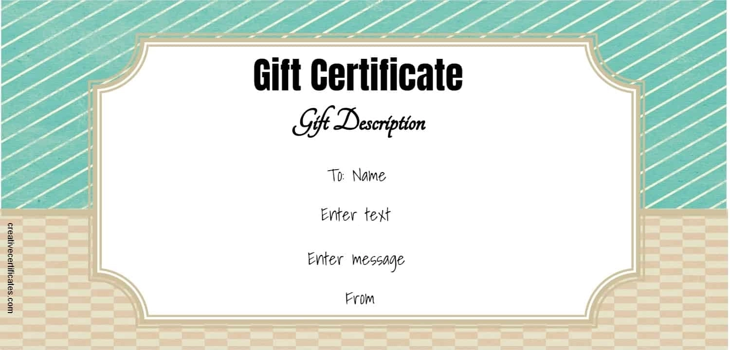 Printable Free Gift Certificate Template Word