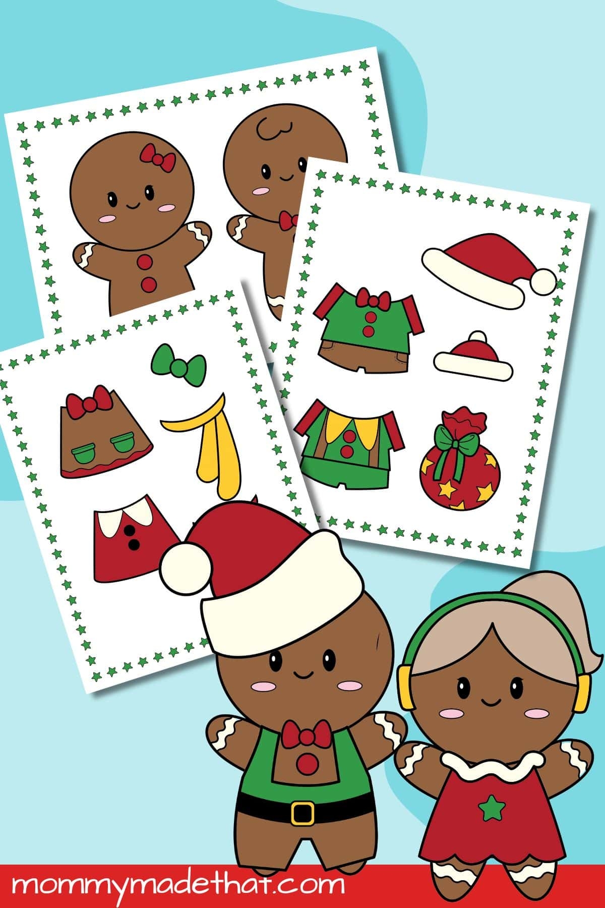 Printable Gingerbread Man Clothes Template