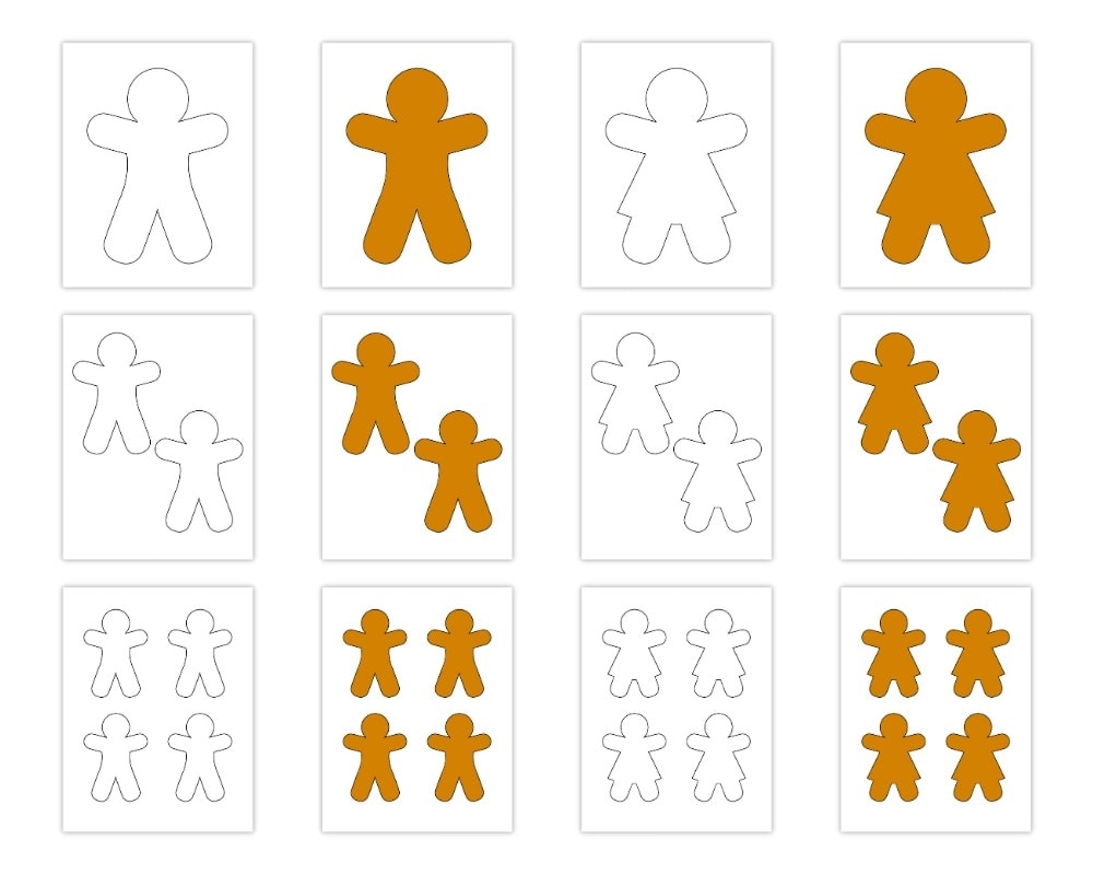 Free Gingerbread Man amp Woman Templates 3 Sizes The Craft at 