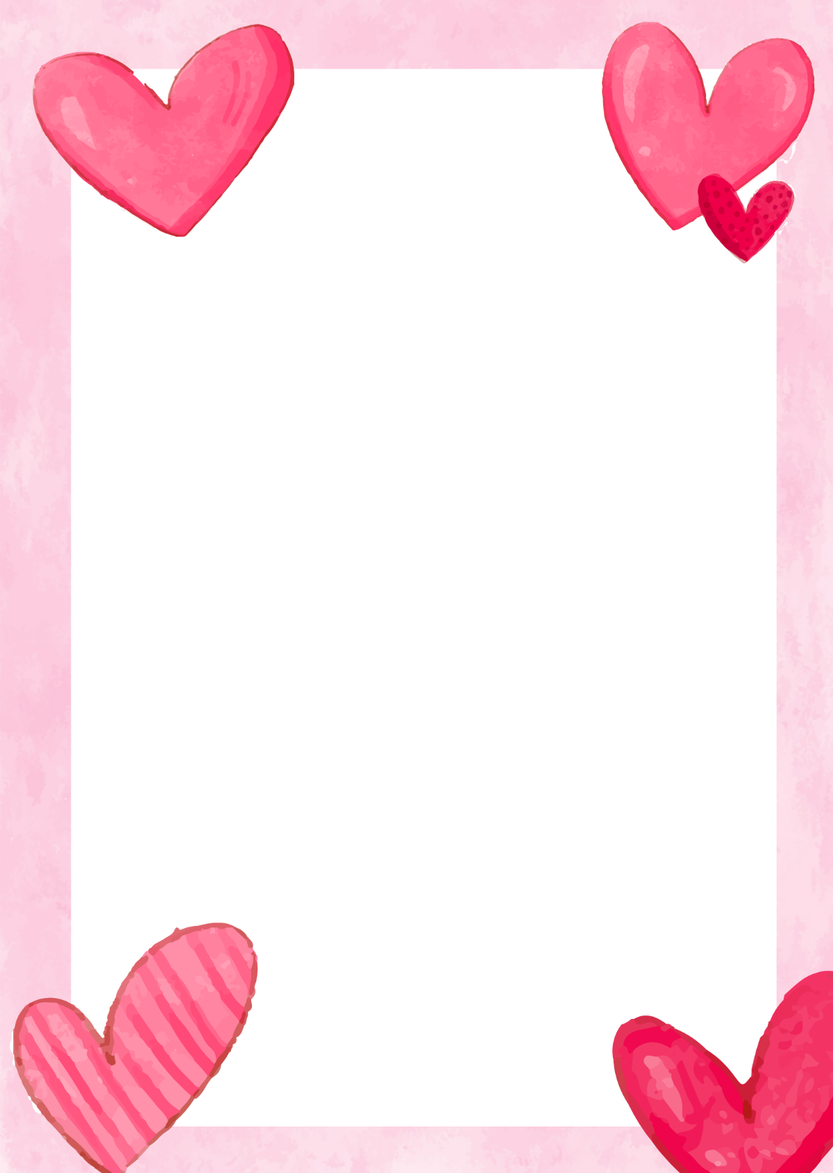 Free Printable Heart Border Templates Free Printable Heart Border Templates