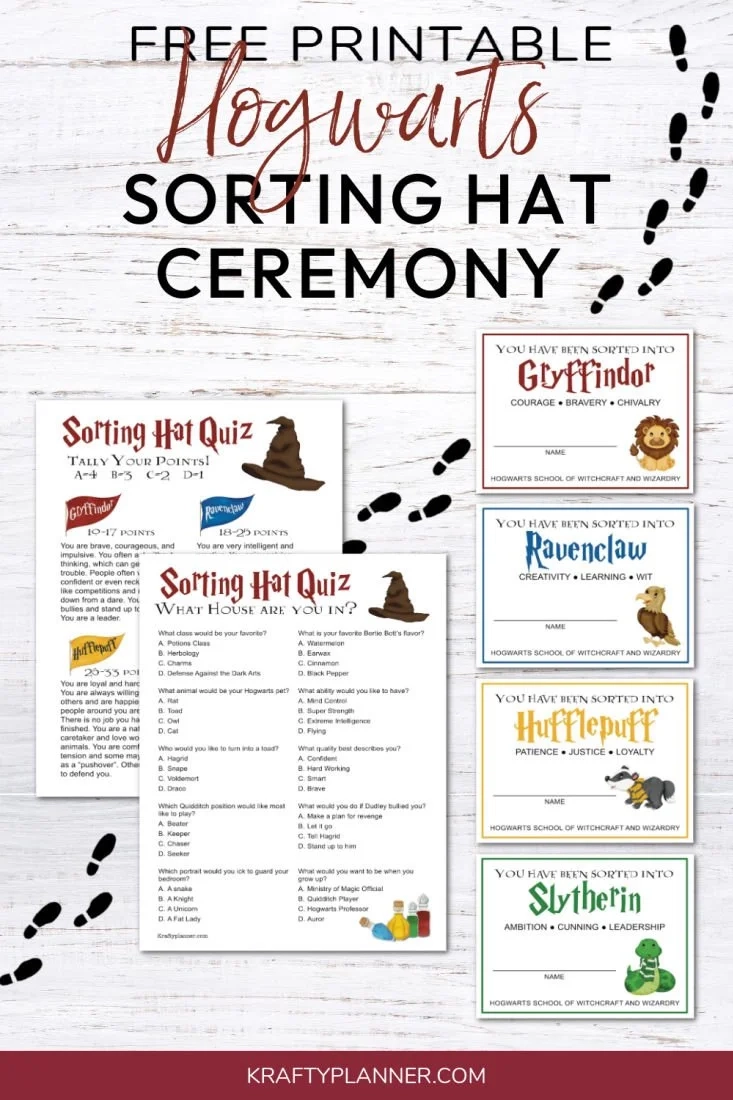 Printable Template Harry Potter Sorting Hat Printable Template Harry Potter Sorting Hat