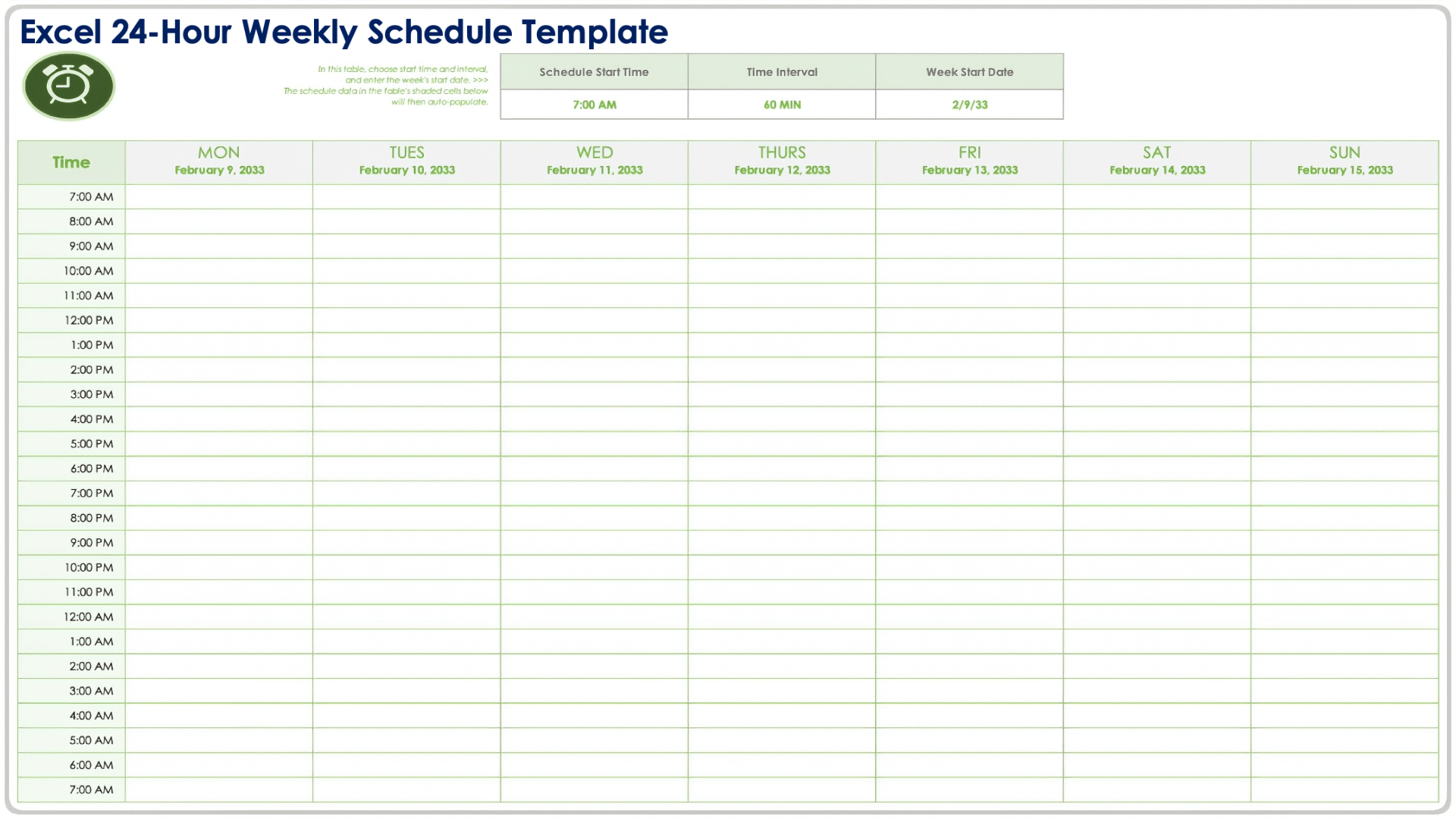 Free Hourly Schedule Templates All Formats Editable amp Printable