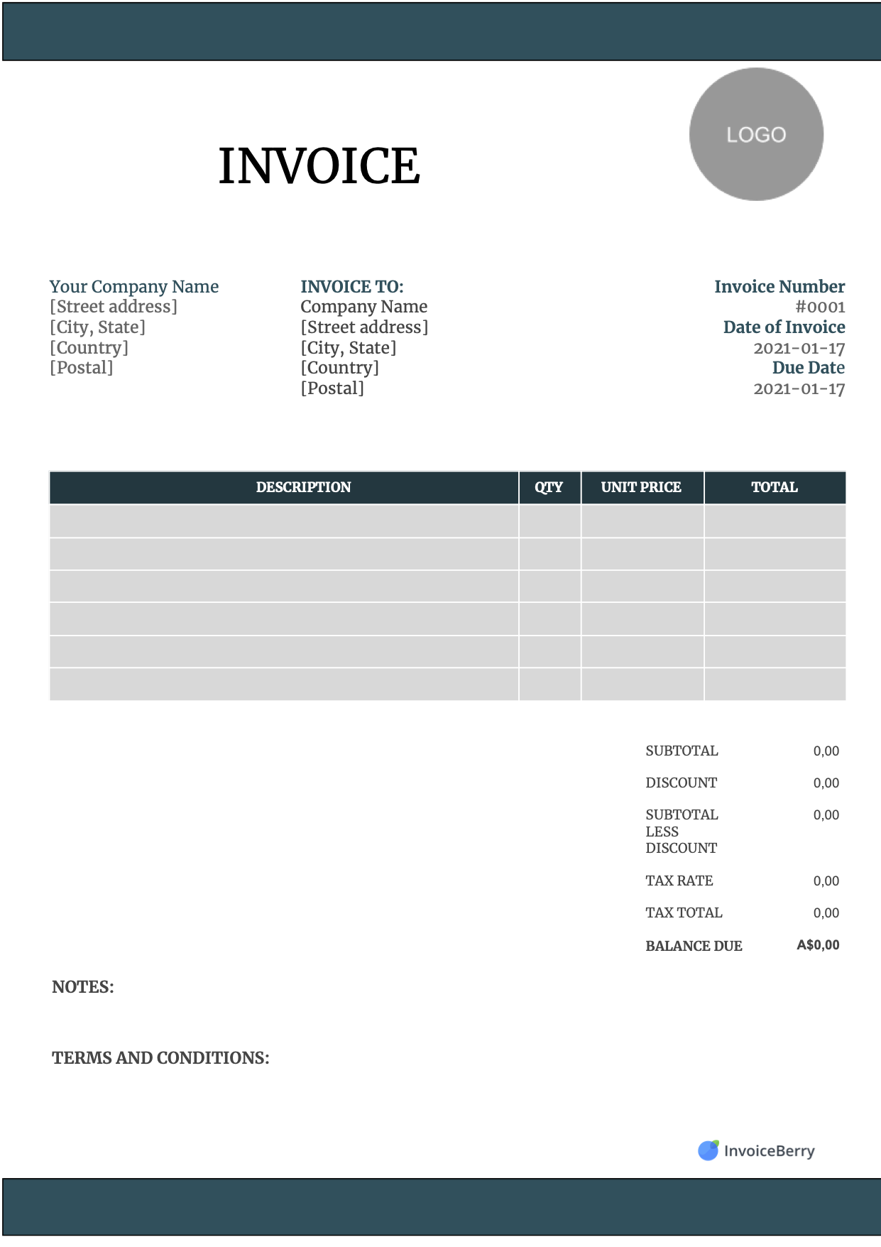 Word Document Free Printable Invoice Templates Word Document Free Printable Invoice Templates