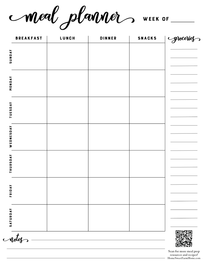 Weekly Meal Planner Template Free Printable Weekly Meal Planner Template Free Printable