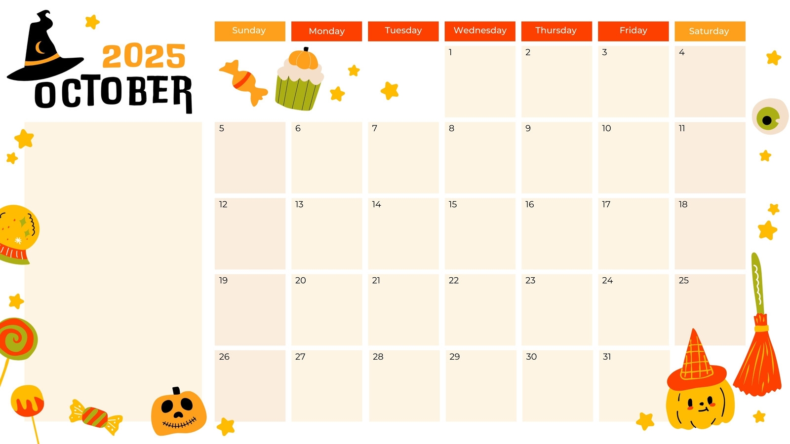 Free October 2025 Calendar Templates To Customize Canva