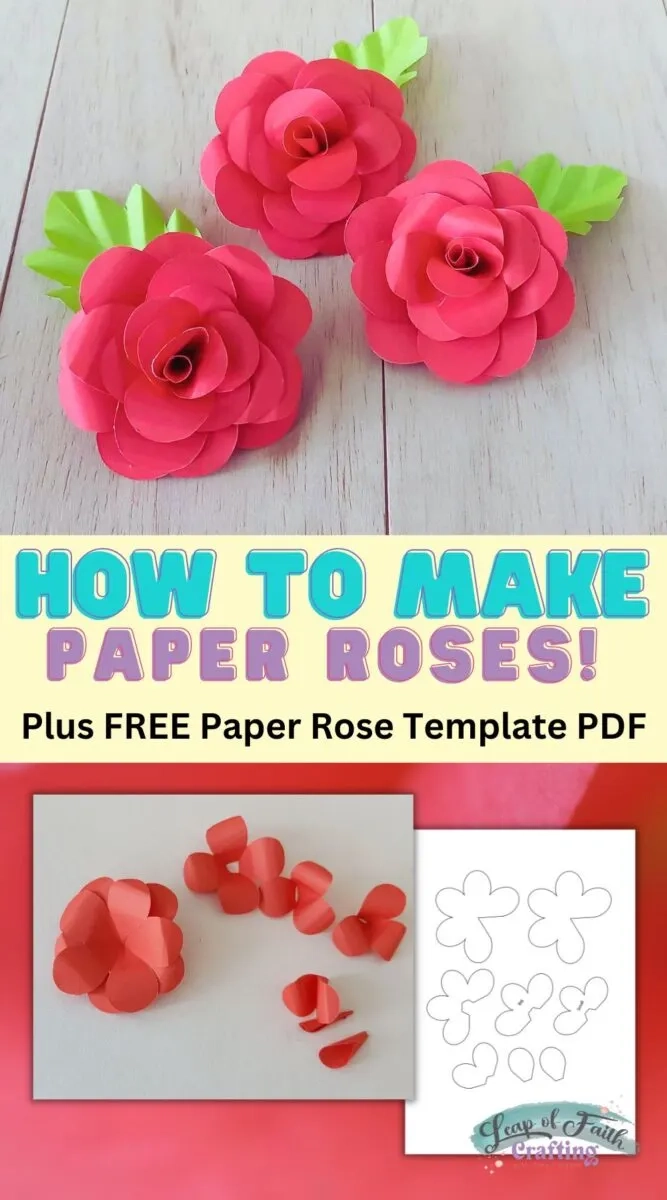 Printable Free Paper Rose Template Printable Free Paper Rose Template