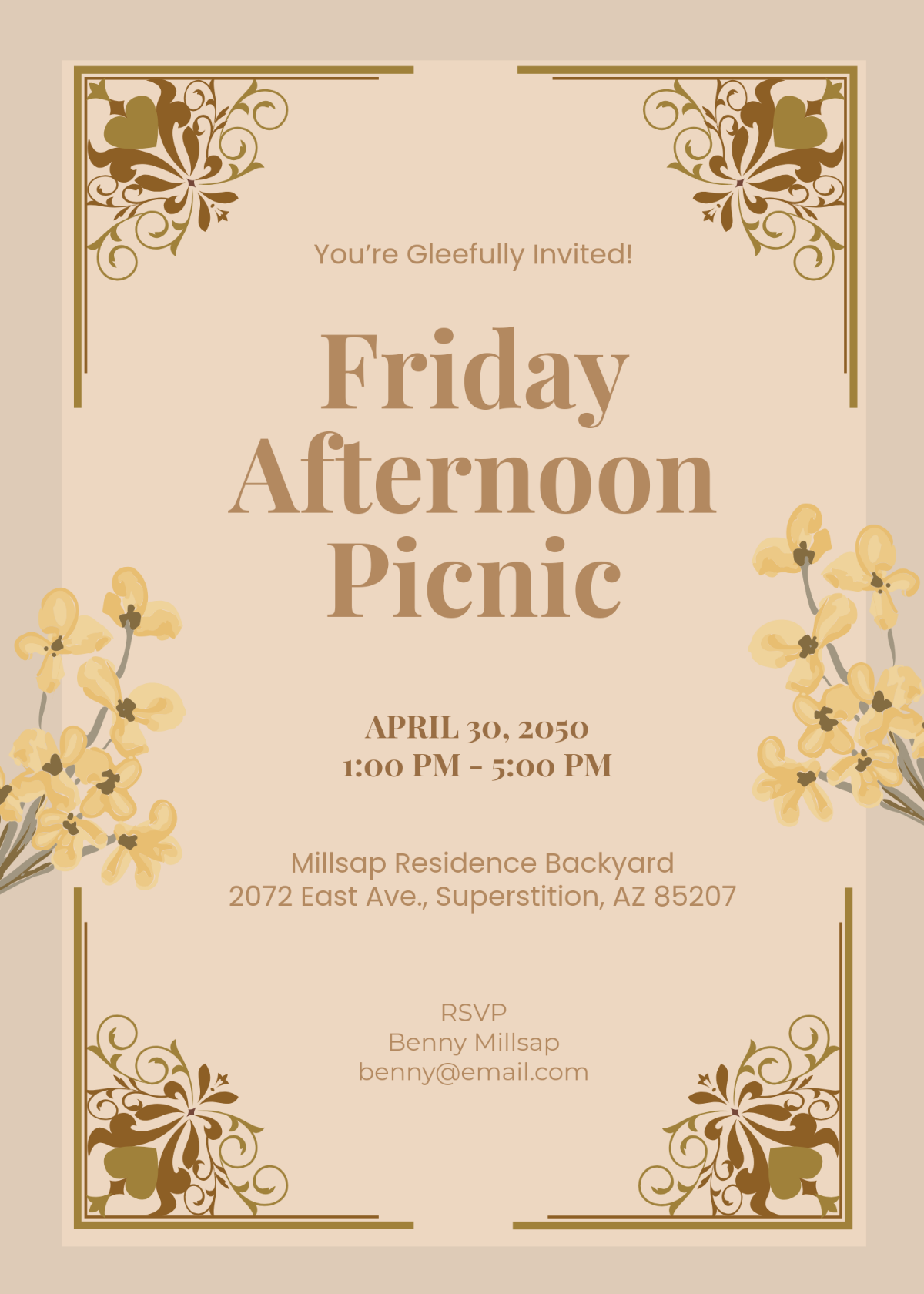 Downloadable Free Printable Picnic Invitation Template Downloadable Free Printable Picnic Invitation Template