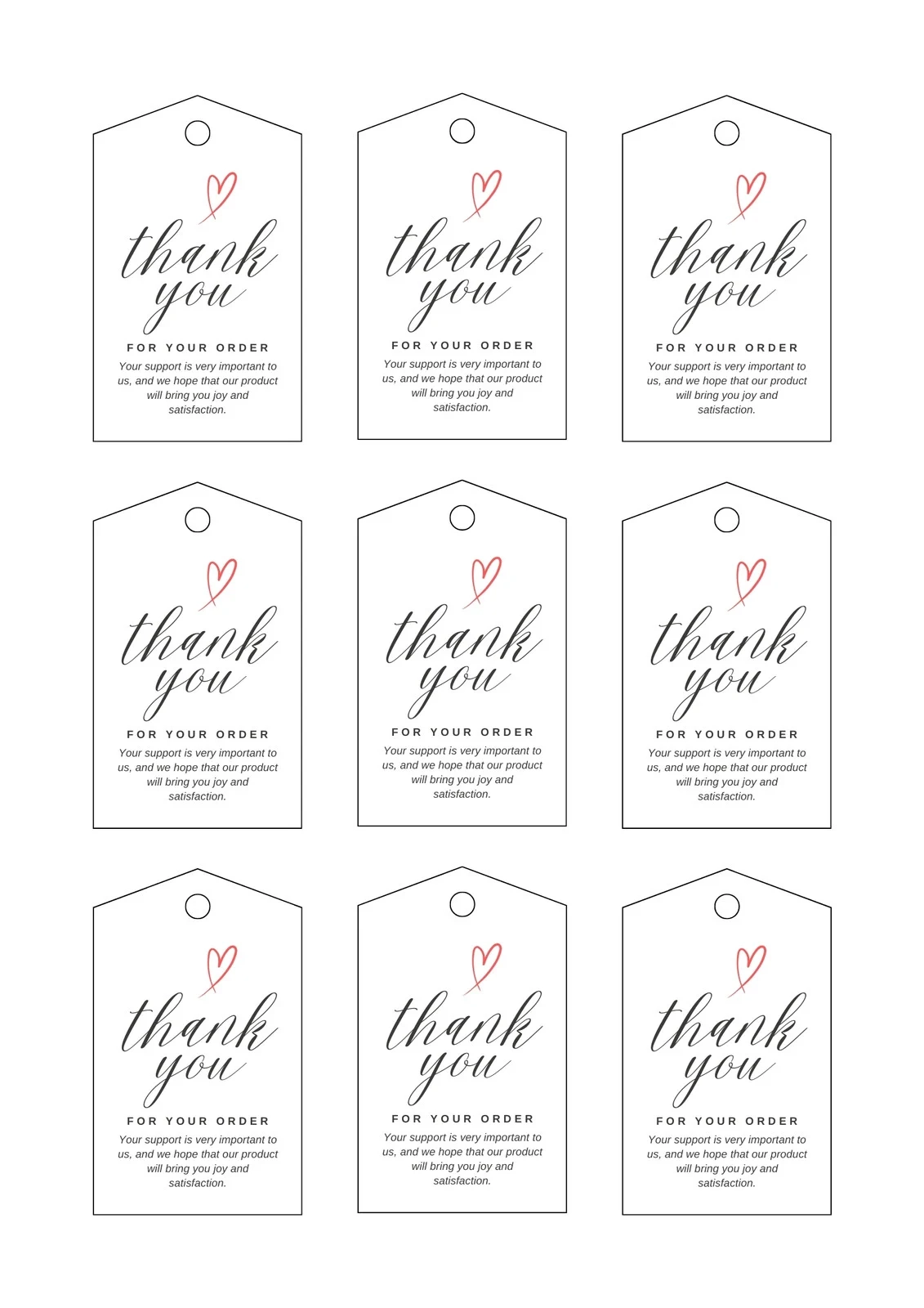 Gift Tag Template Printable