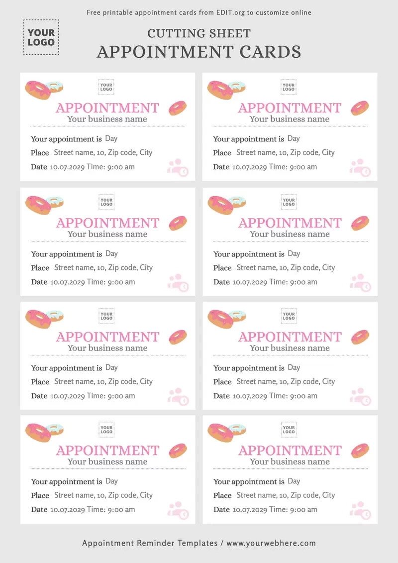 Free Printable Appointment Cards Templates