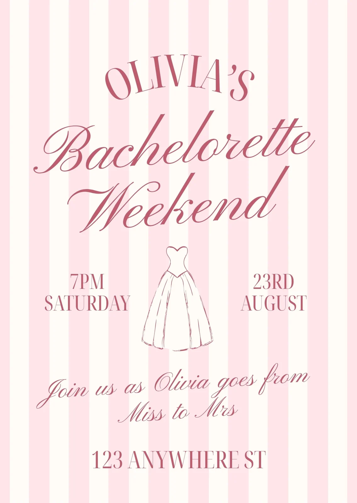 Free Printable Bachelorette Party Invitation Templates Canva