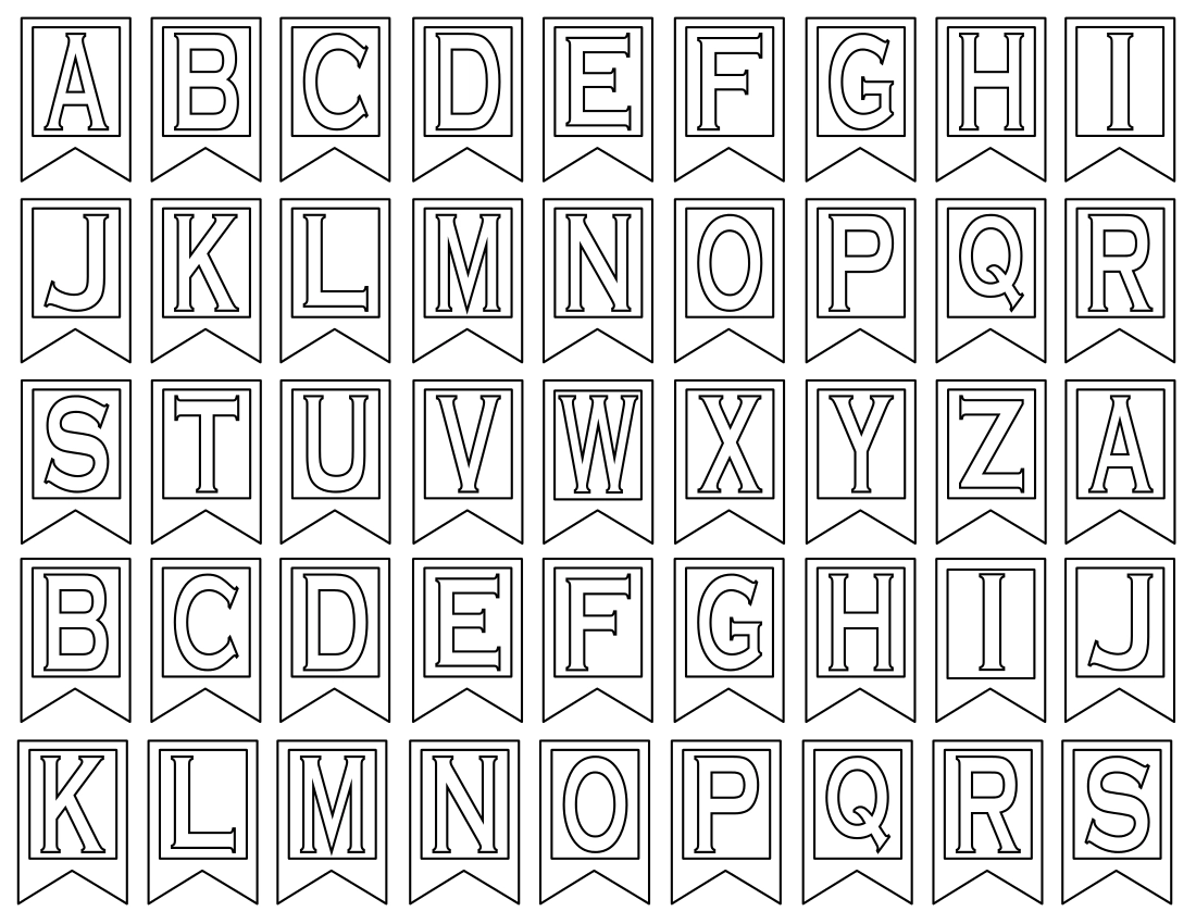 Free Printable Banner Alphabet Letters Printable Bingo Cards