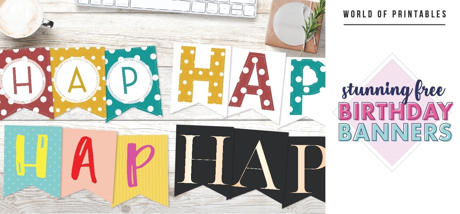 Free Happy Birthday Banner Template Printable
