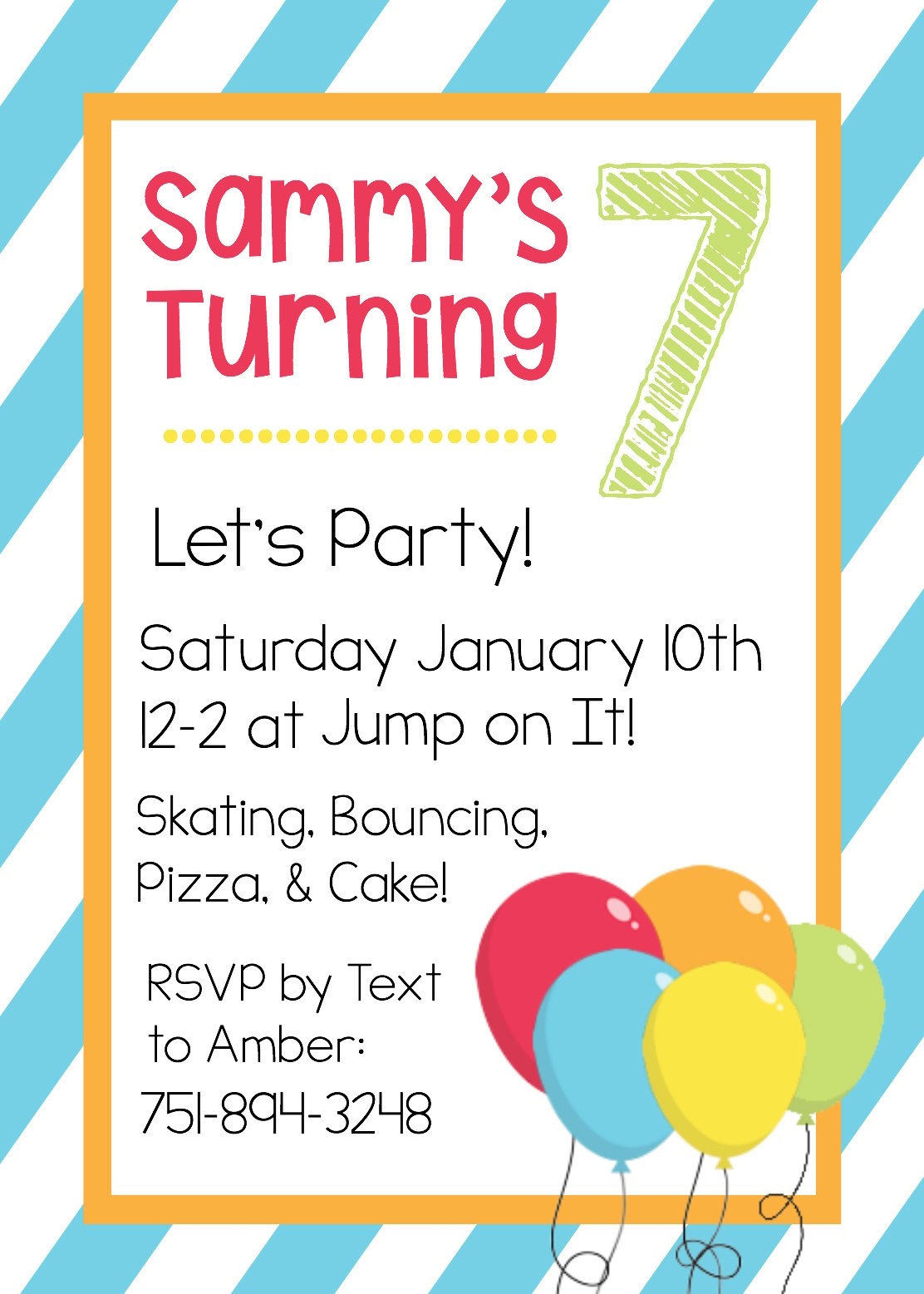Printable Birthday Invite Template Printable Birthday Invite Template