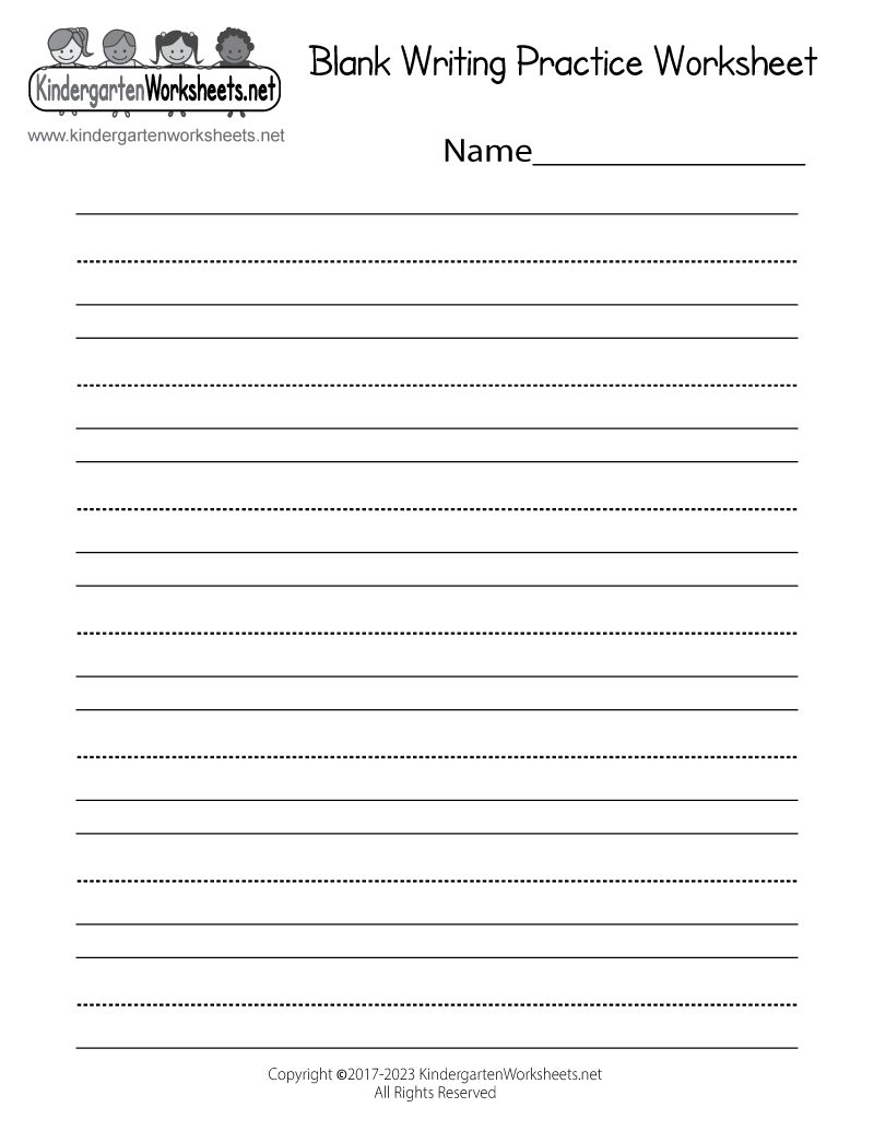 Free Printable Kindergarten Writing Paper Template