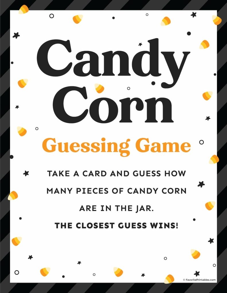 Free Printable Candy Corn Guessing Game Cards Favorite Printables Free Printable Candy Corn Guessing Game Cards Favorite Printables