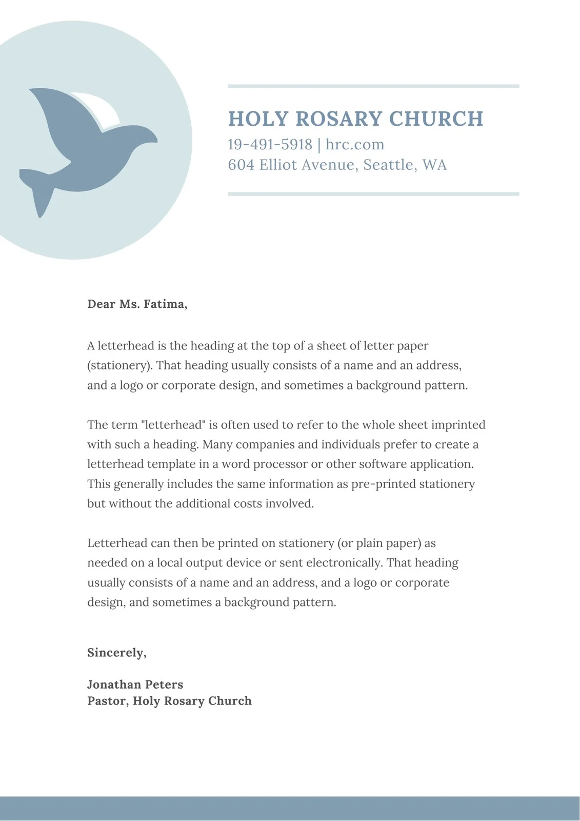 Printable Free Church Letterhead Template Word Printable Free Church Letterhead Template Word