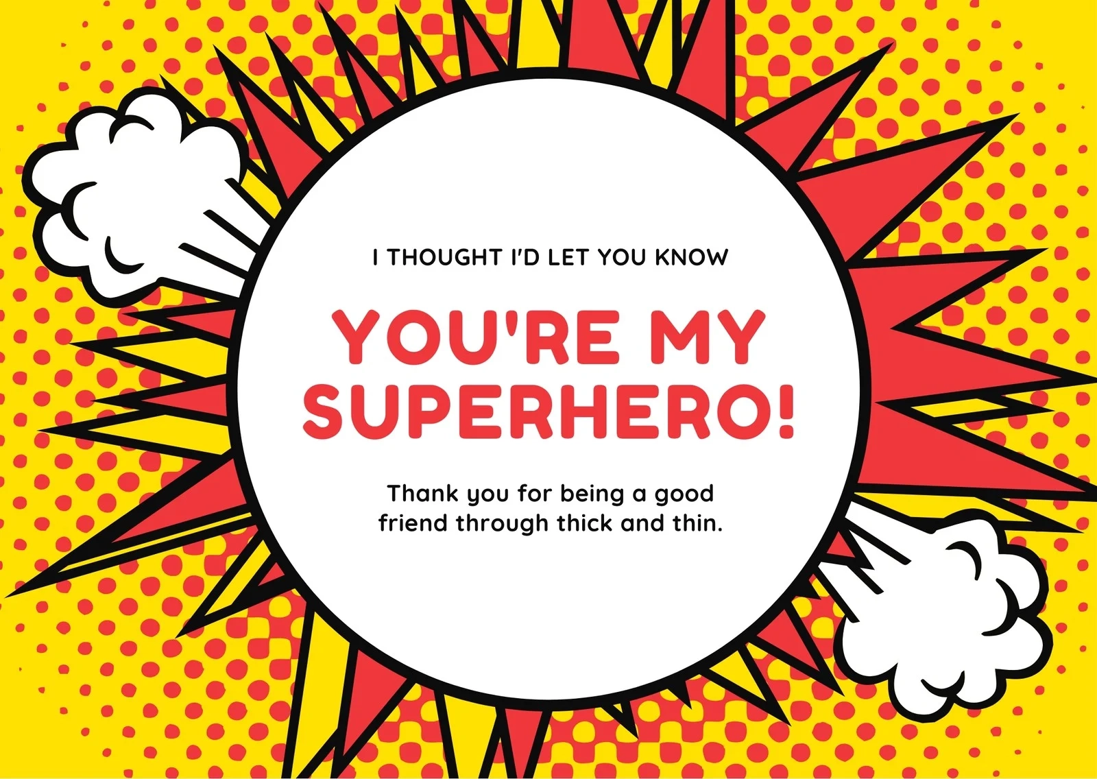 Friendship Card Template Free Printable