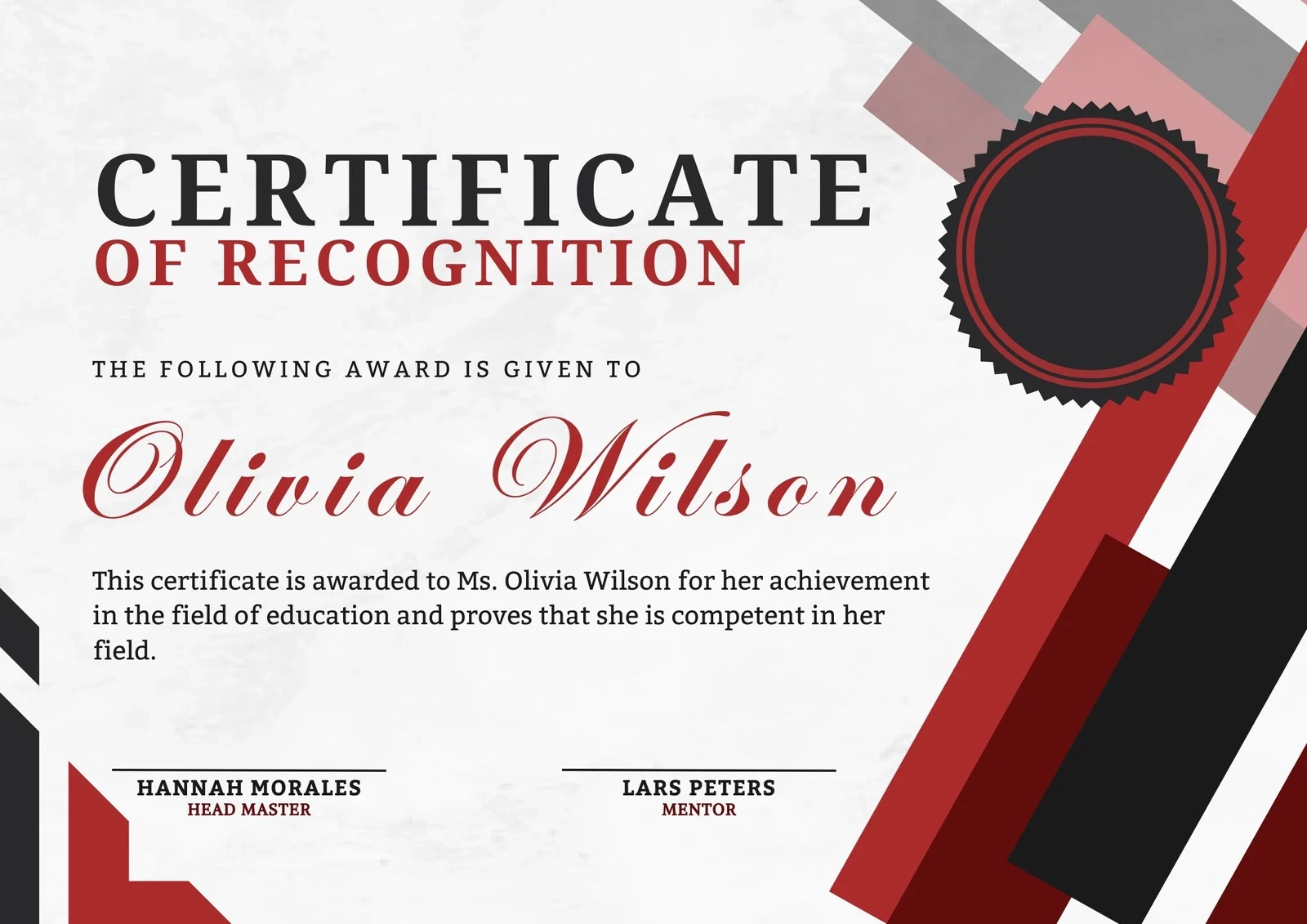 Free Printable Customizable Recognition Certificate Templates Free Printable Customizable Recognition Certificate Templates