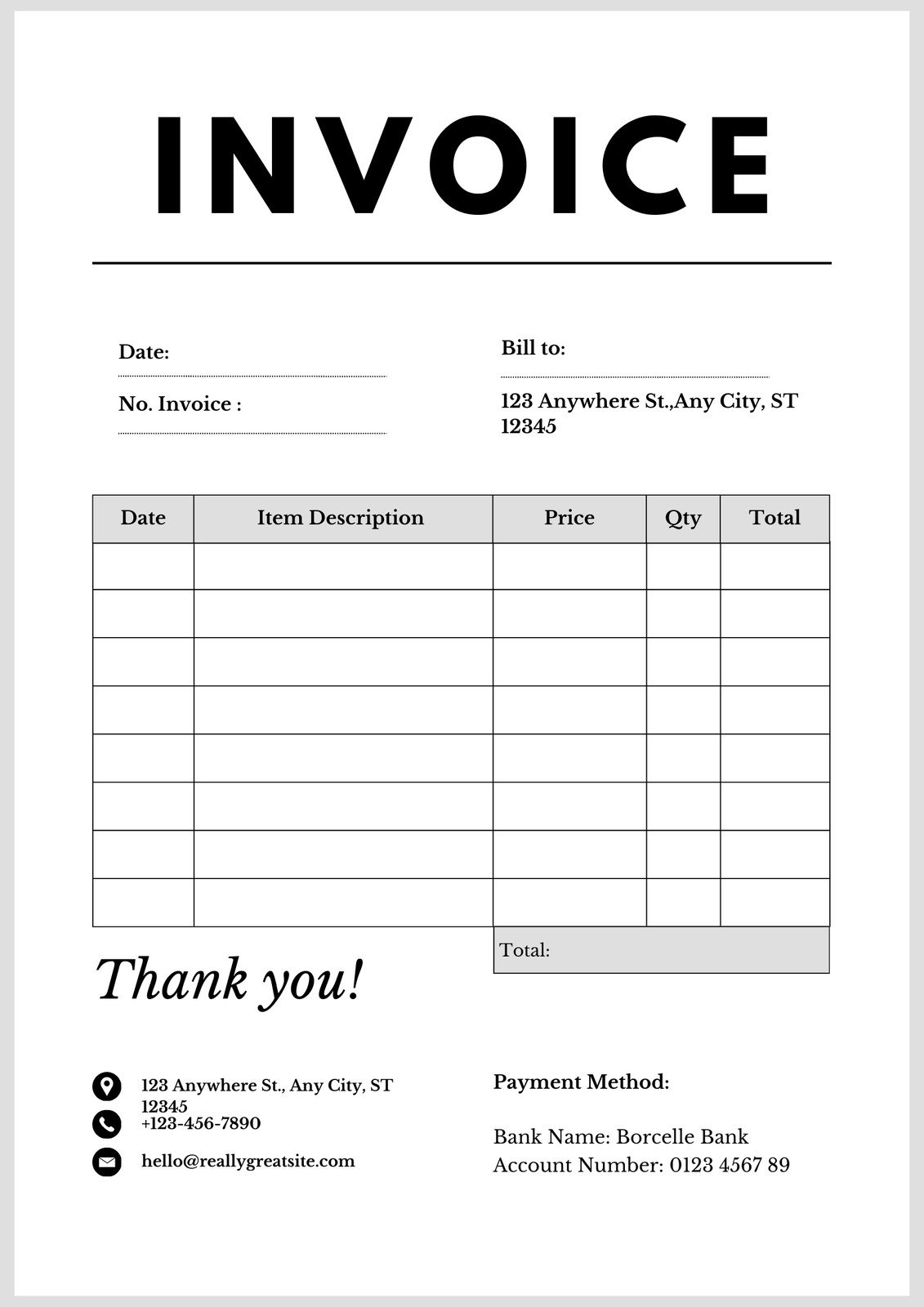 Free Printable Service Receipt Template Free Printable Service Receipt Template