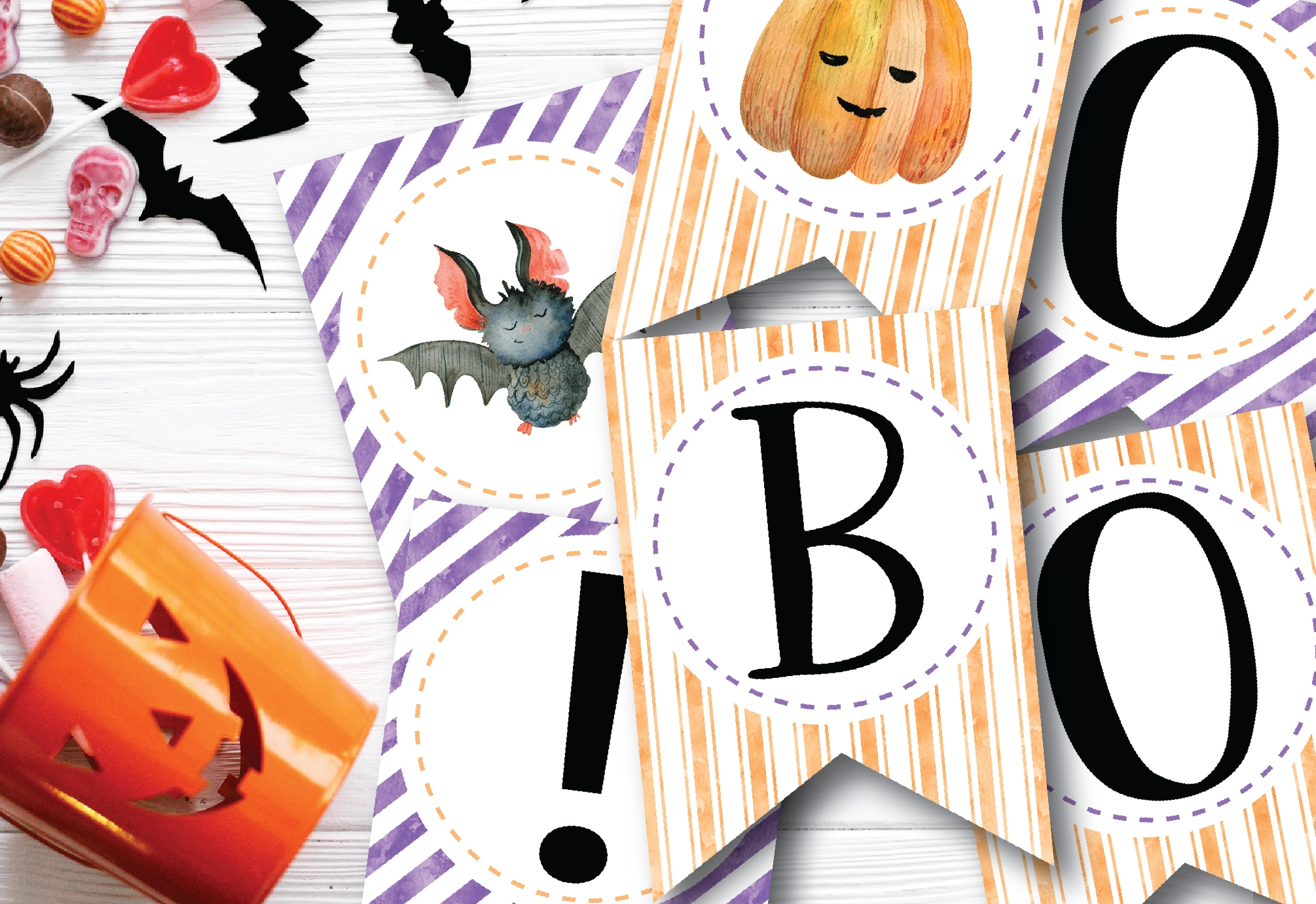 Free Printable Cute Halloween Banner 