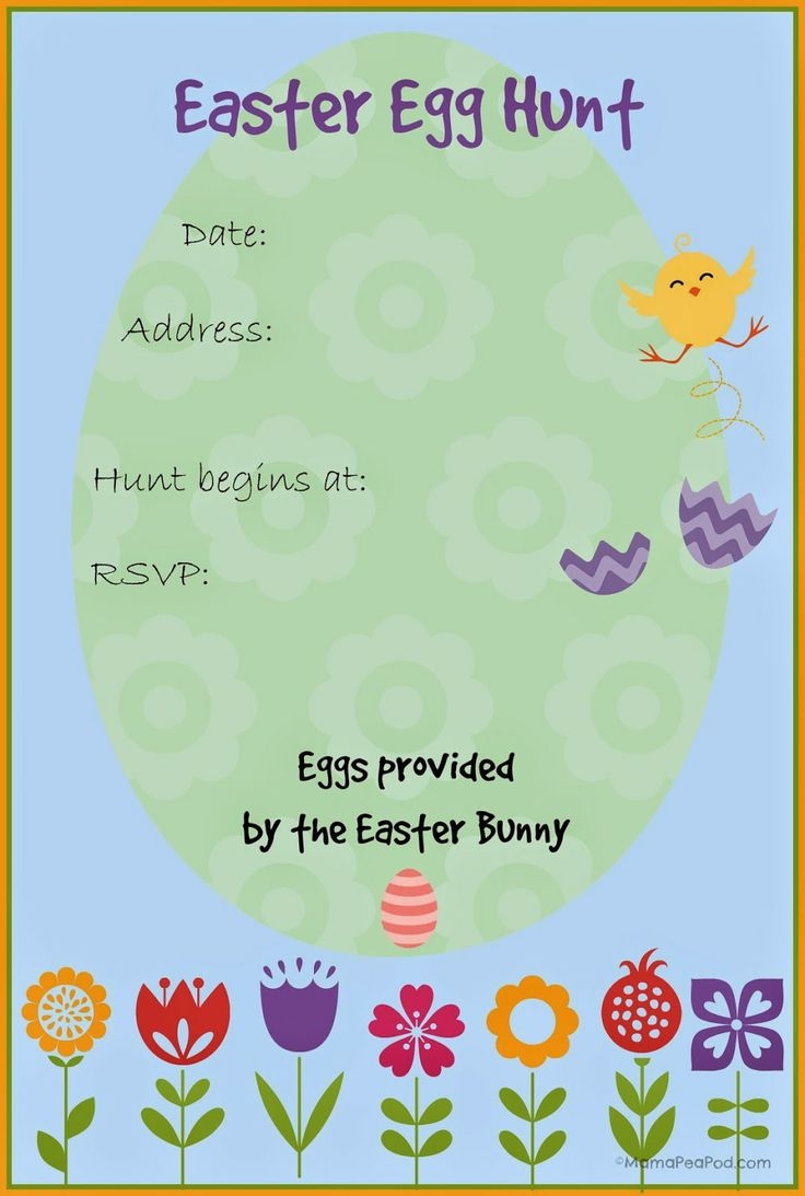 Free Printable Easter Egg Hunt Invitation