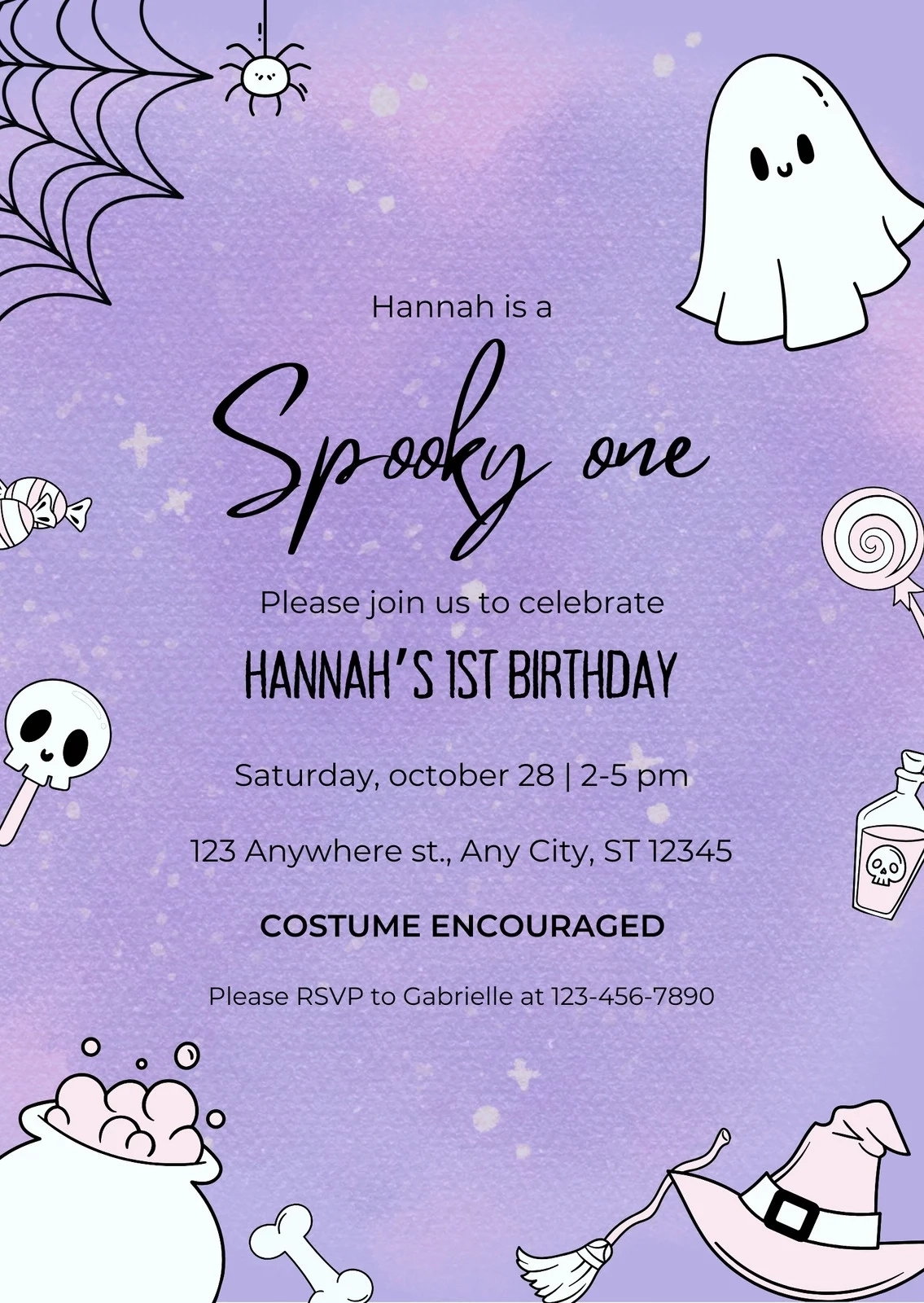 Free Printable Halloween Birthday Invitation Templates Canva