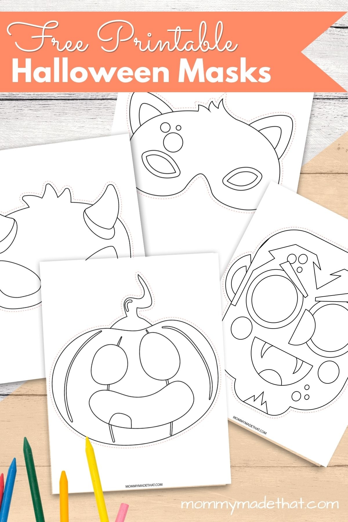 Free Printable Halloween Coloring Masks Free Printable Halloween Coloring Masks