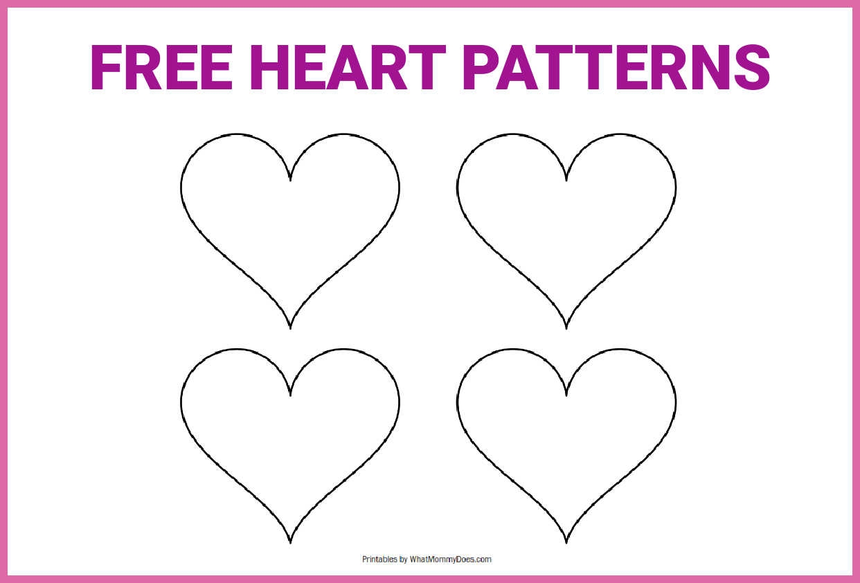 Free Printable Heart Templates 9 Large Medium amp Small Stencils 