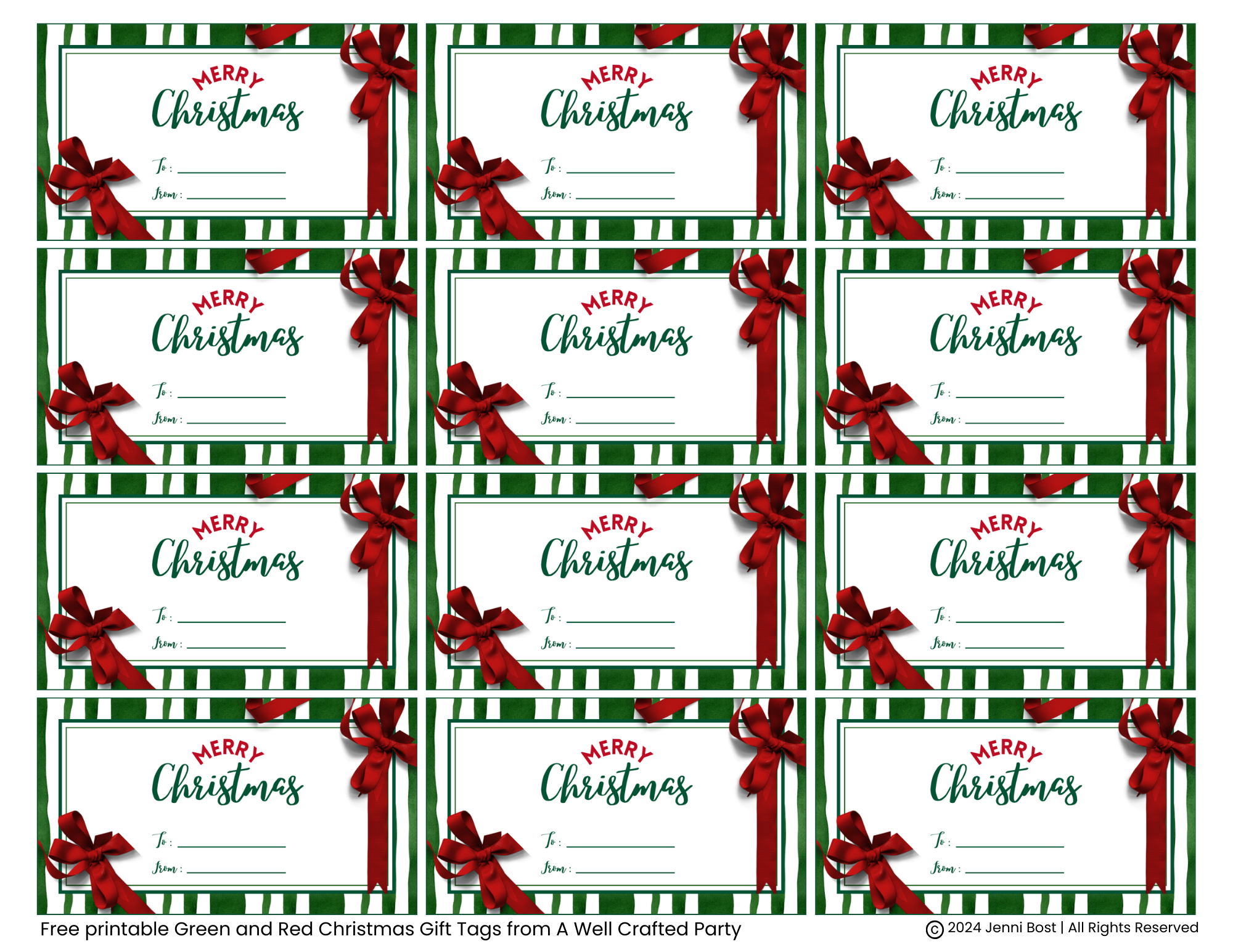 Free Printable Holiday Gift Tags A Well Crafted Party Free Printable Holiday Gift Tags A Well Crafted Party