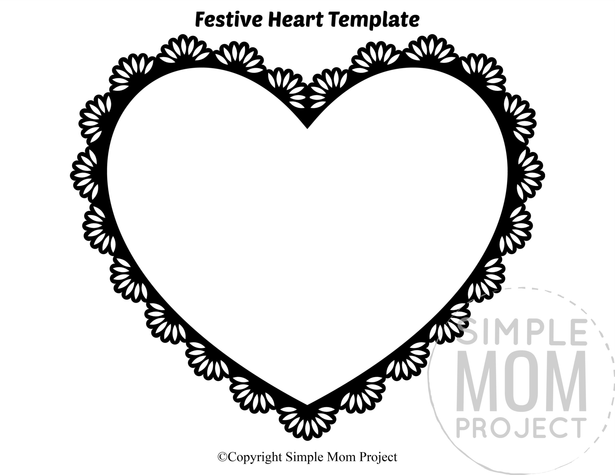 Printable Big Heart Template