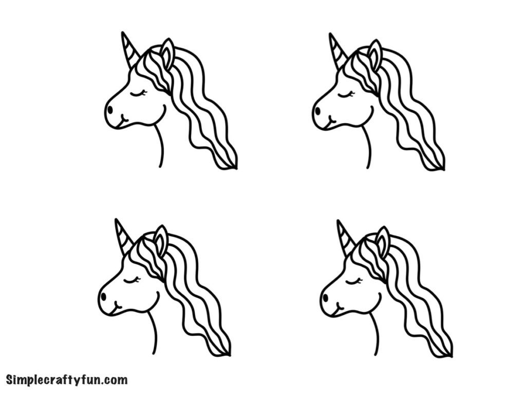 Free Printable Magical Unicorn Head Templates 