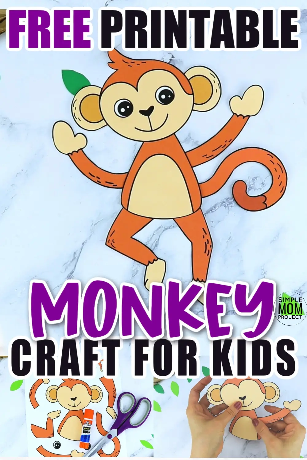 Free Printable Monkey Craft Template Simple Mom Project Free Printable Monkey Craft Template Simple Mom Project