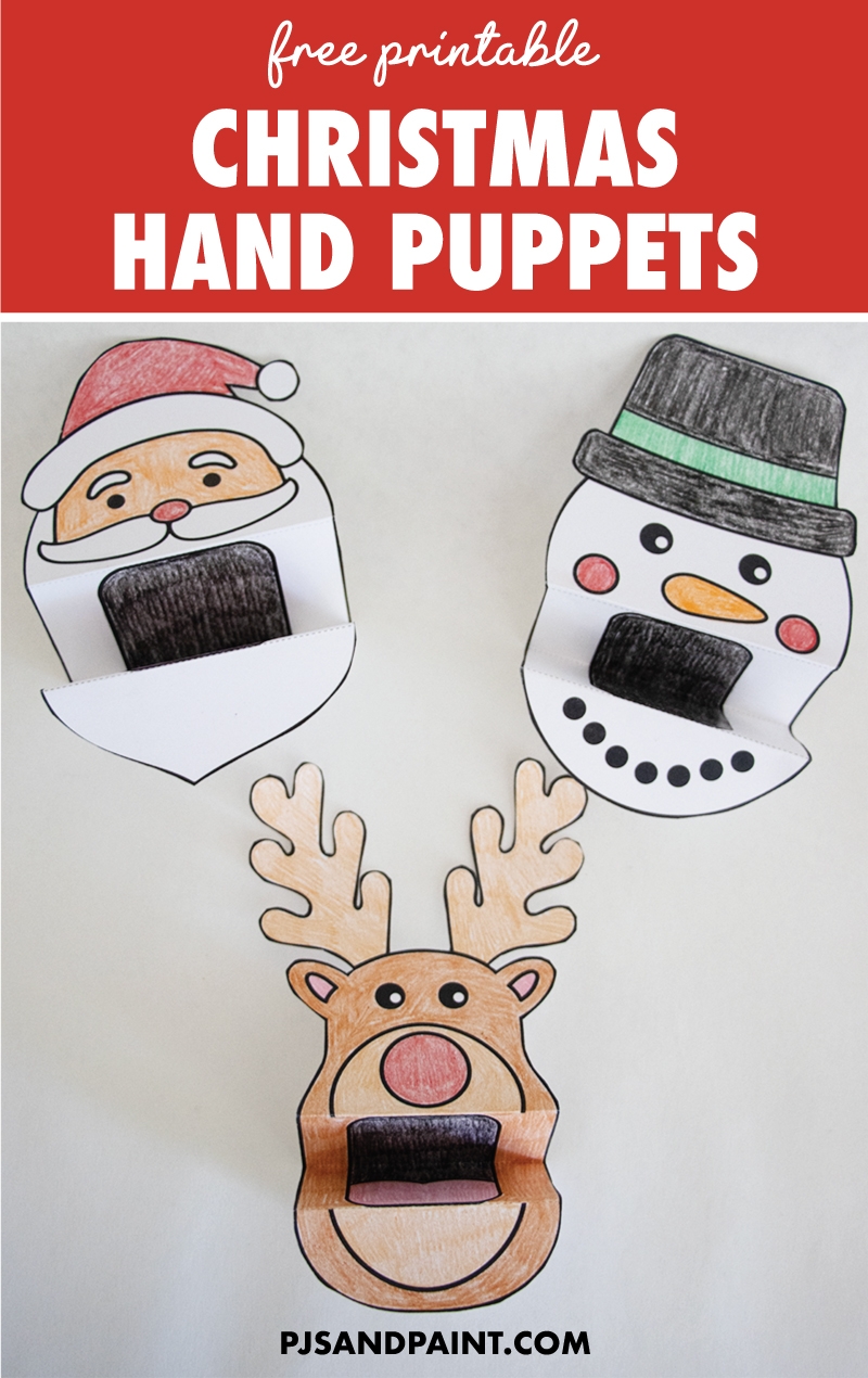 Free Printable Paper Christmas Hand Puppets Pjs And Paint Free Printable Paper Christmas Hand Puppets Pjs And Paint